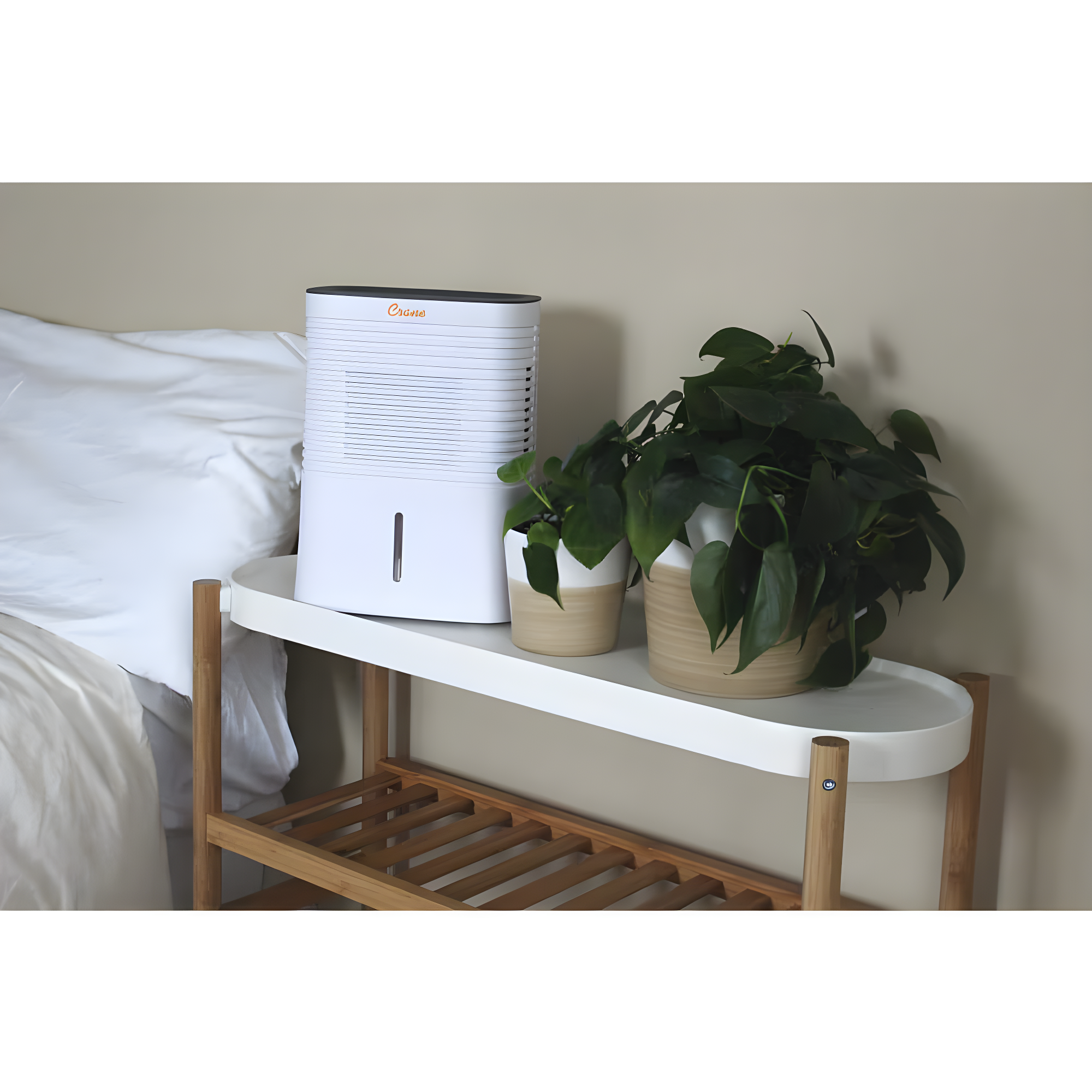 Crane 4 Pint Compact Portable Dehumidifier with 2 Settings for Small to Medium Rooms up to 300 sq. ft.