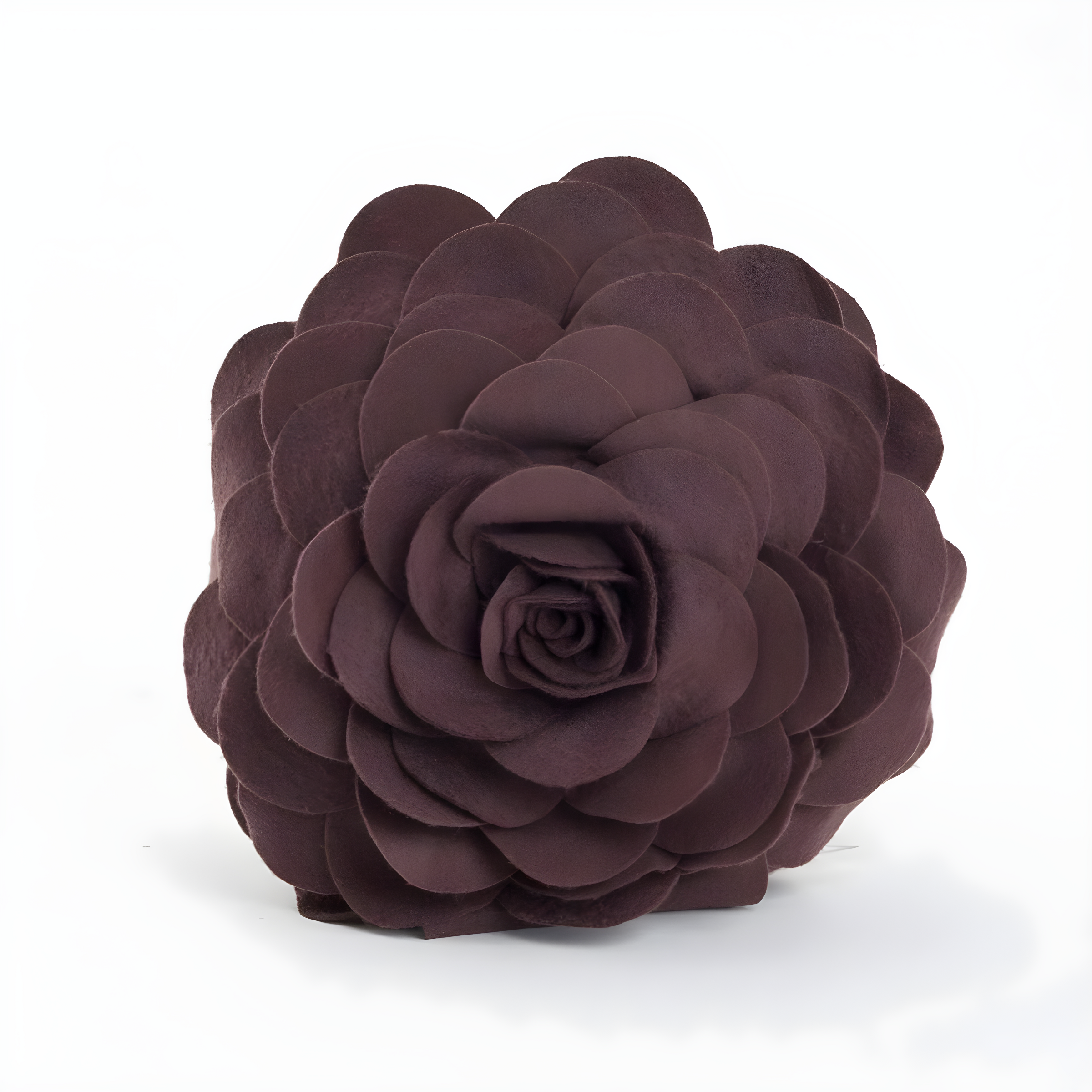 Flower Appliqued Felt Throw Pillow