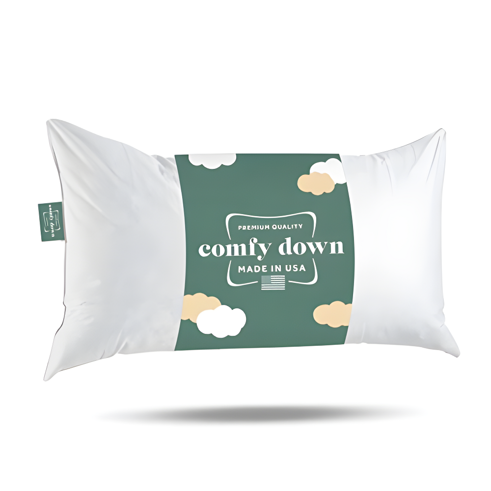 ComfyDown 95% Feather 5% Down Rectangle Decorative Pillow Insert Sham Stuffer