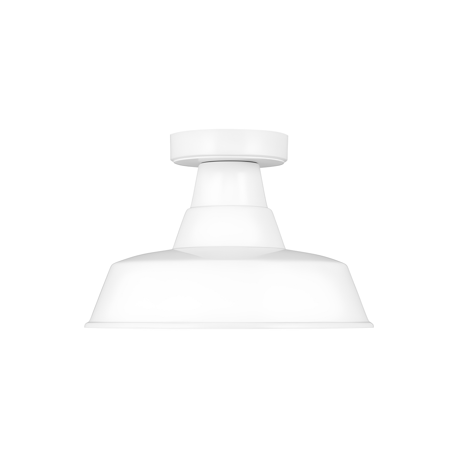Fisher Outdoor Flush Mount - White / 12"Dia