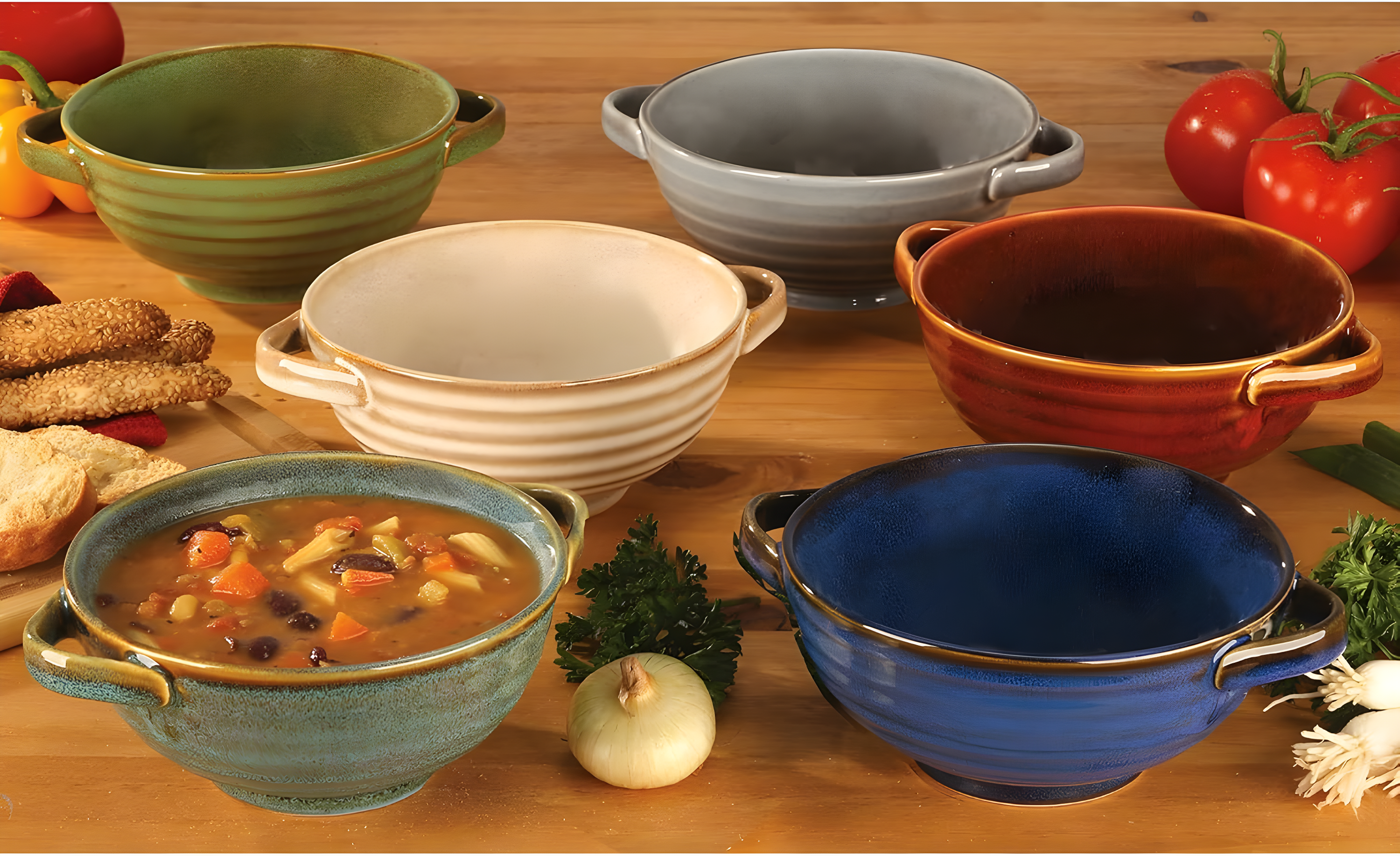 Certified International Certified International Reactive Glaze Soup Crocks (Set of 6)