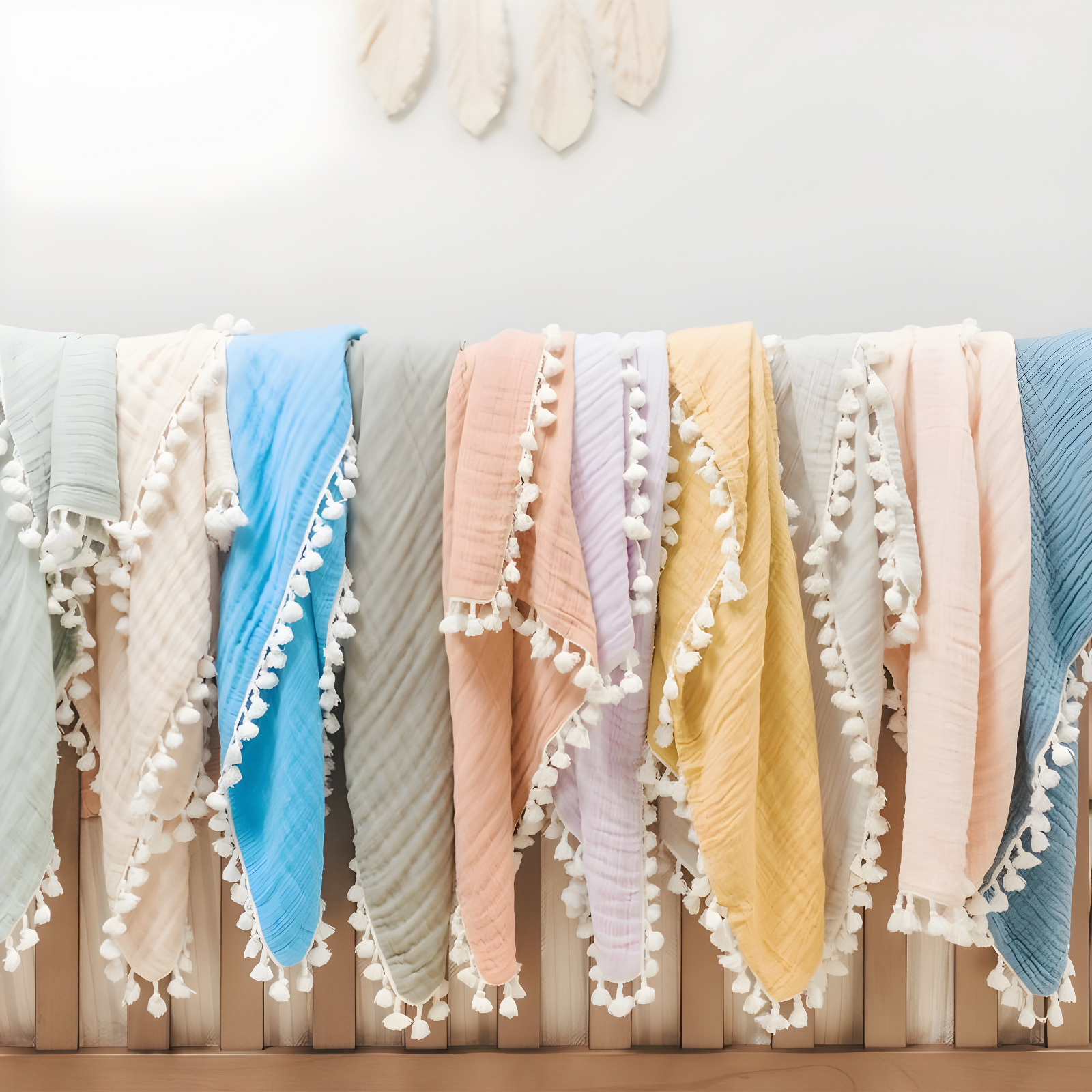 6-Layer 100% Cotton Muslin Baby Blanket, 30"x40", For Baby Nursery or Stroller by Crane Baby