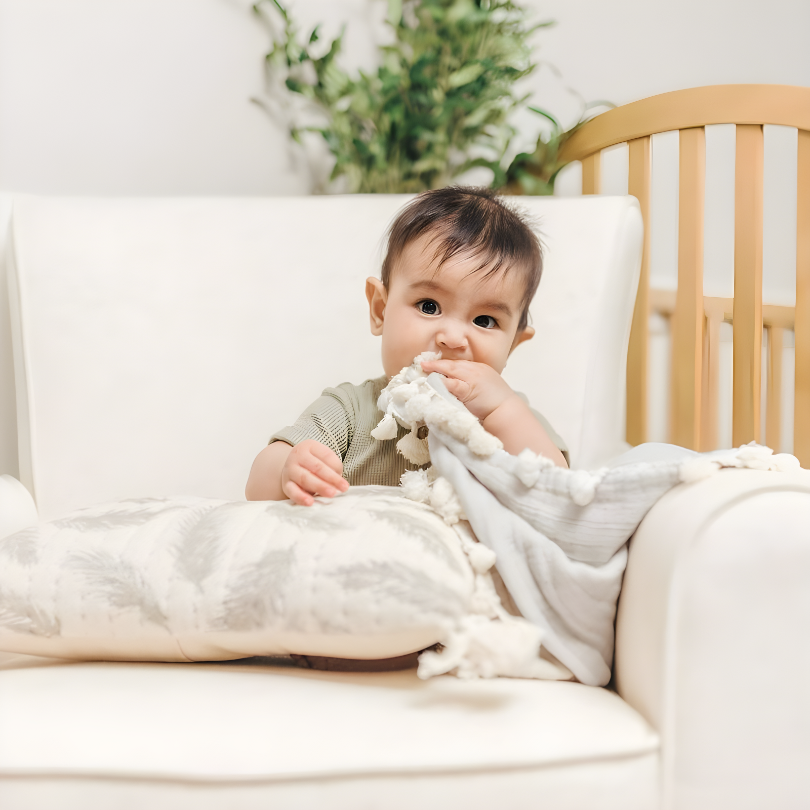 6-Layer 100% Cotton Muslin Baby Blanket, 30"x40", For Baby Nursery or Stroller by Crane Baby