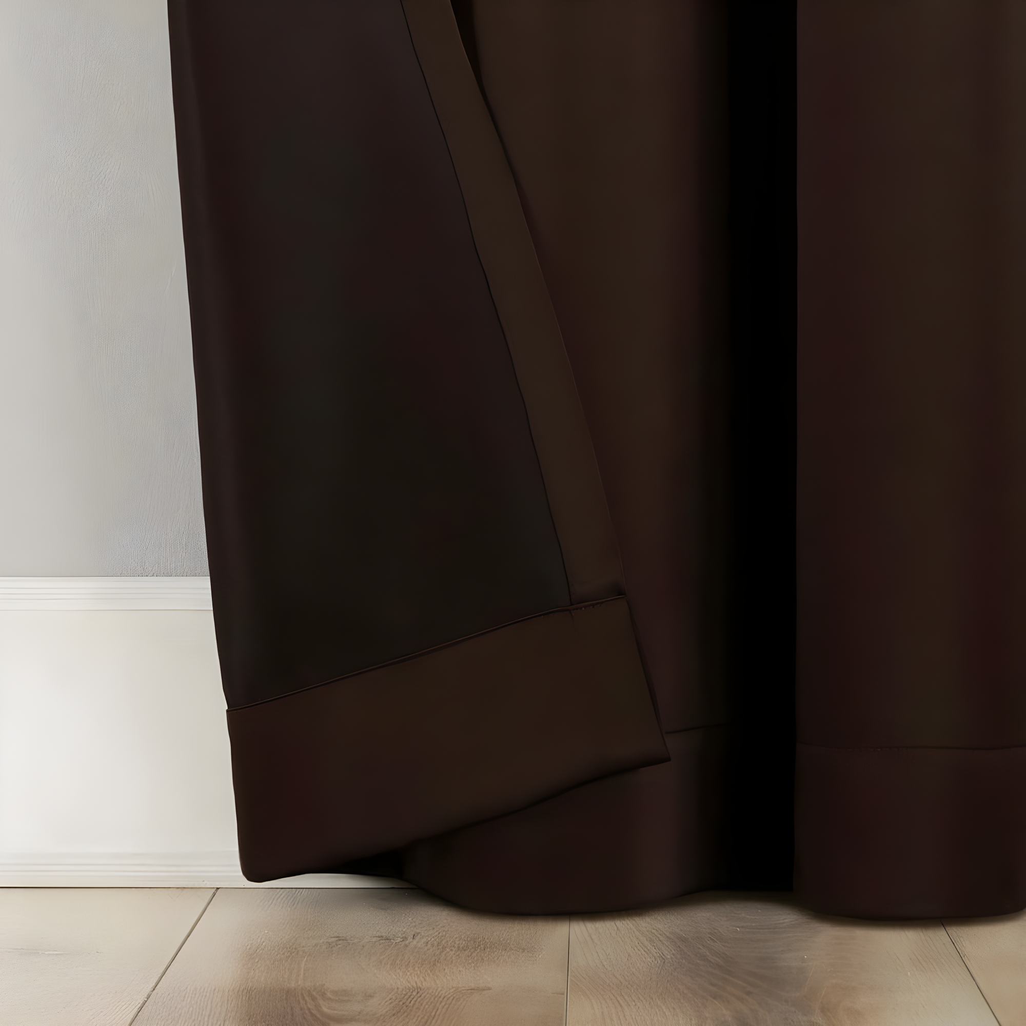 2pc 54"x63" No. 918 Room Darkening Brandon Magnetic Closure Grommet Curtain Panel Pair Chocolate Brown: Energy Efficient, Noise Reduction