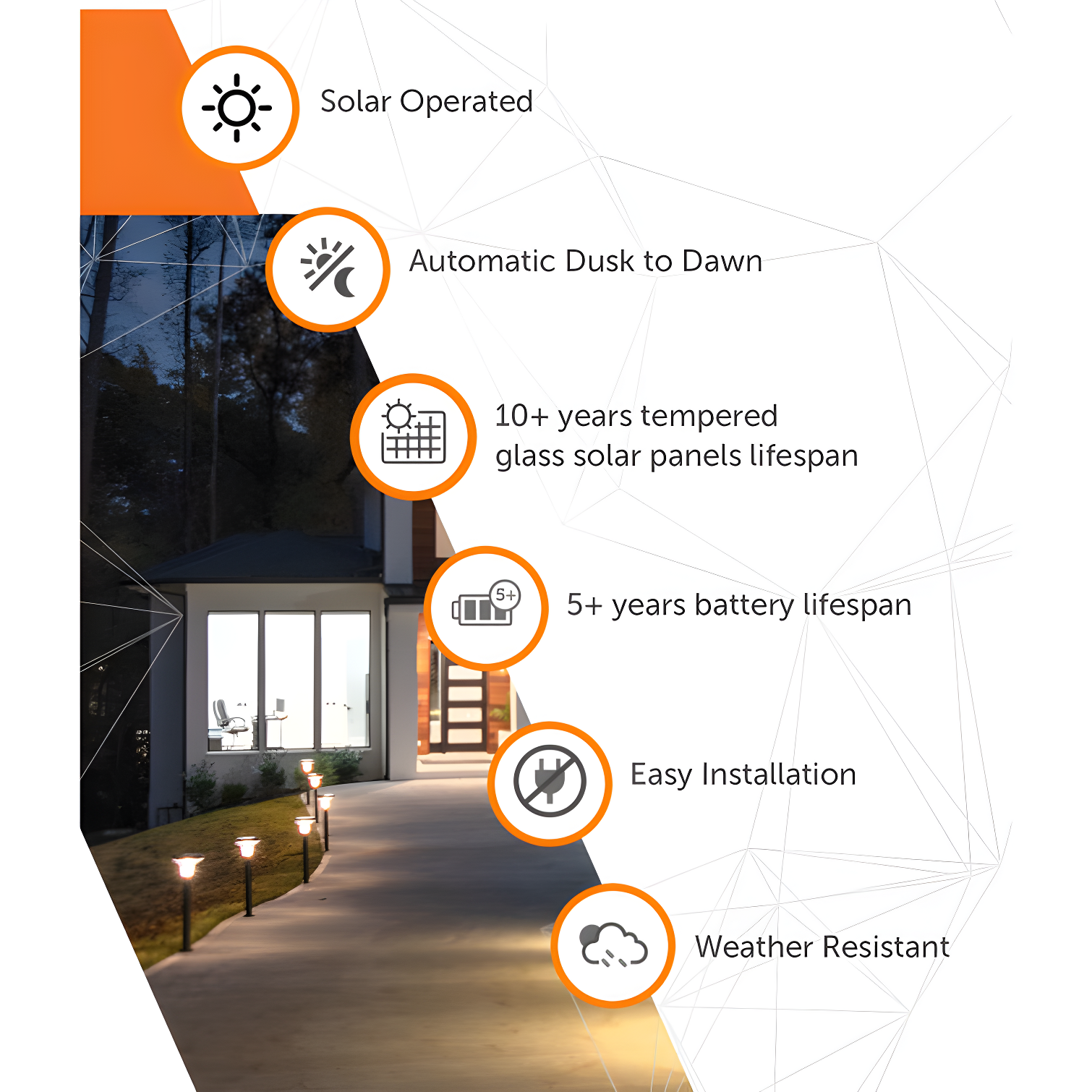 Vantage Solar Commercial Graded Black Warm White LED Pathway Bollard Light