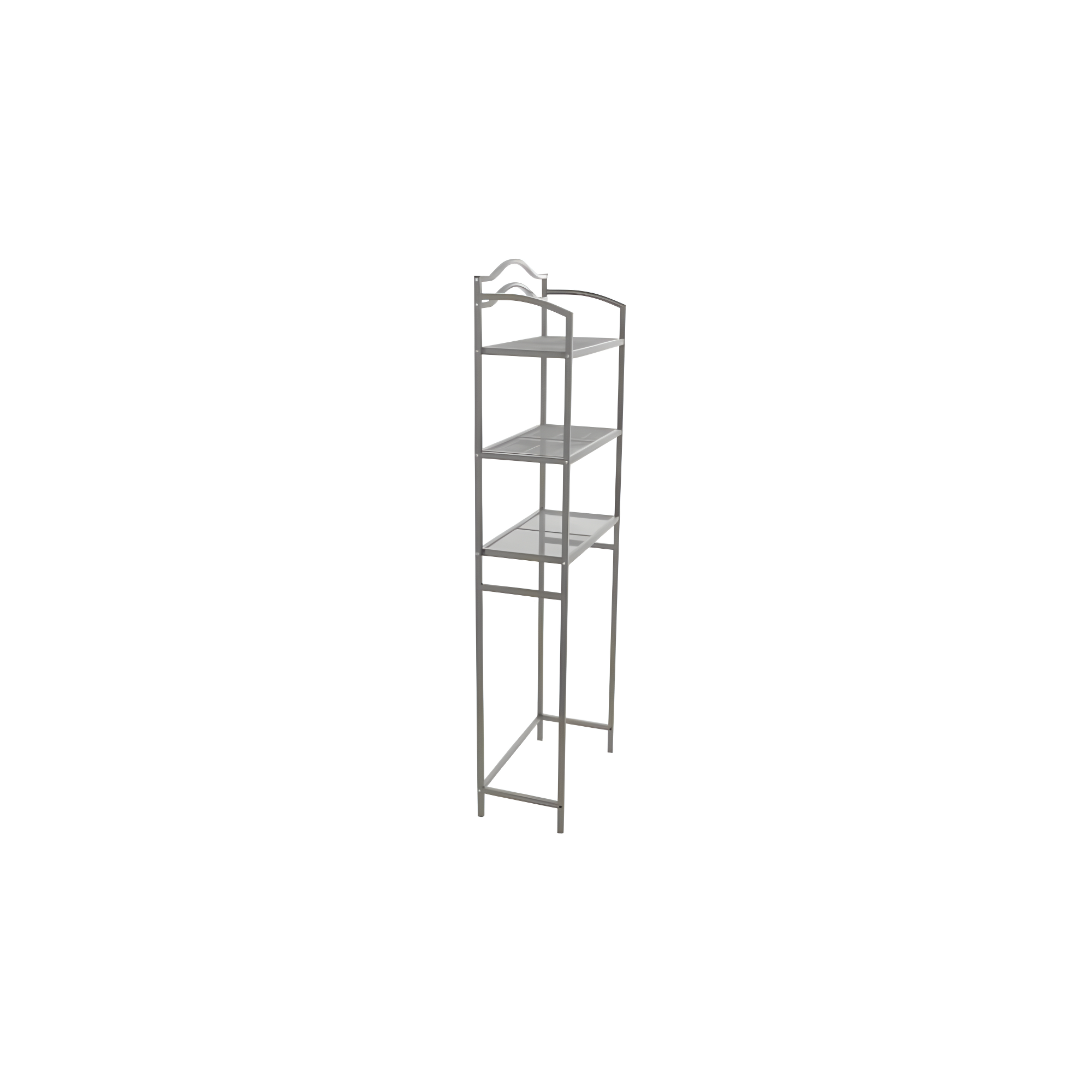 3-Tier Metal Over the Toilet Bathroom Storage Shelf, Silver