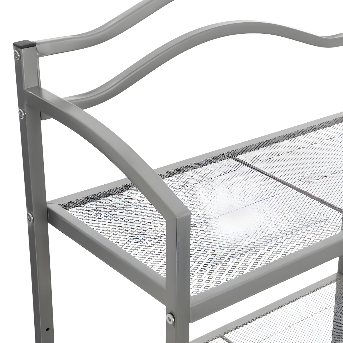 3-Tier Metal Over the Toilet Bathroom Storage Shelf, Silver