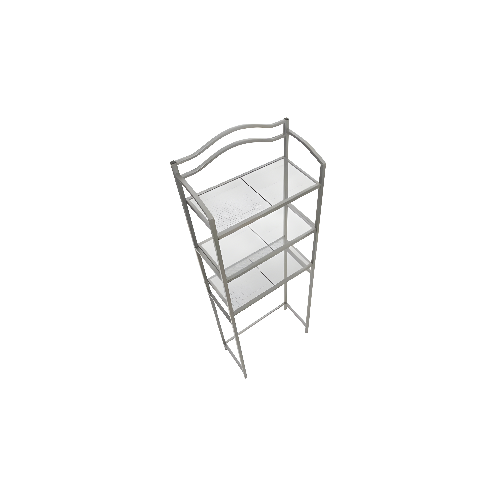 3-Tier Metal Over the Toilet Bathroom Storage Shelf, Silver