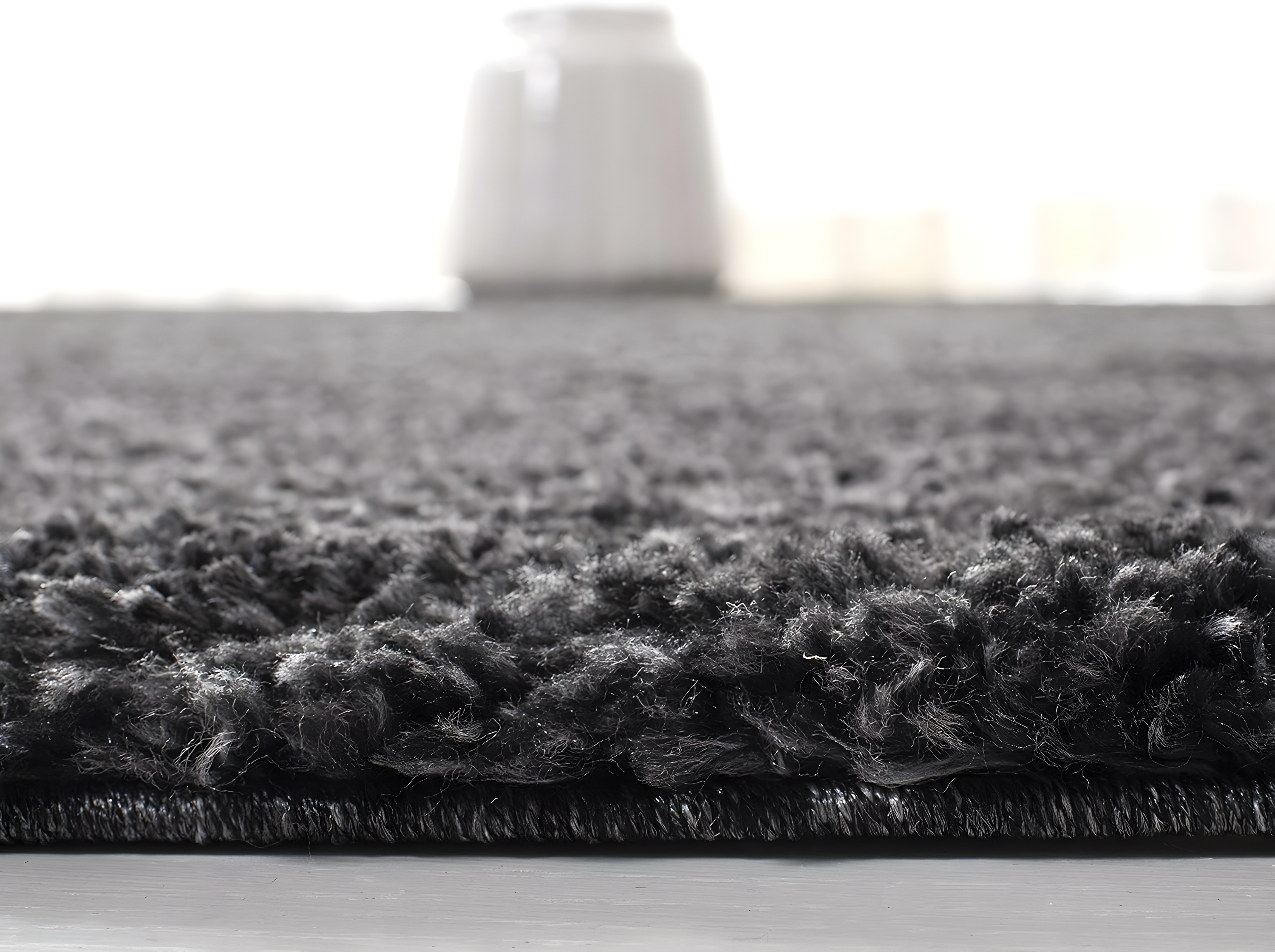 August Shag 900 AUG900 Power Loomed Indoor Area Rug - Charcoal - 5'3"x7'6" - Safavieh
