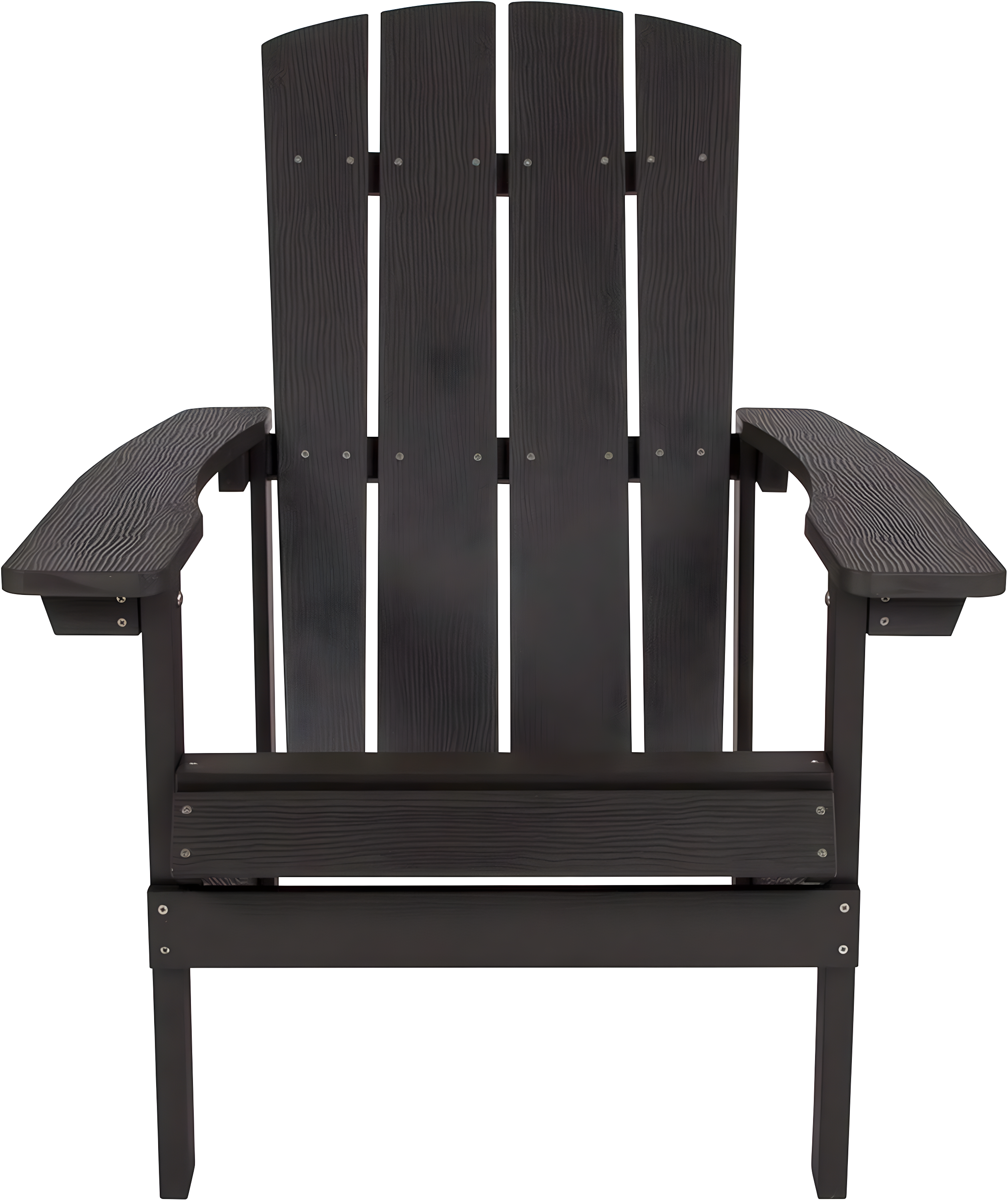 Flash Furniture Charlestown All-Weather Poly Resin Wood Adirondack Chair in Slate Gray