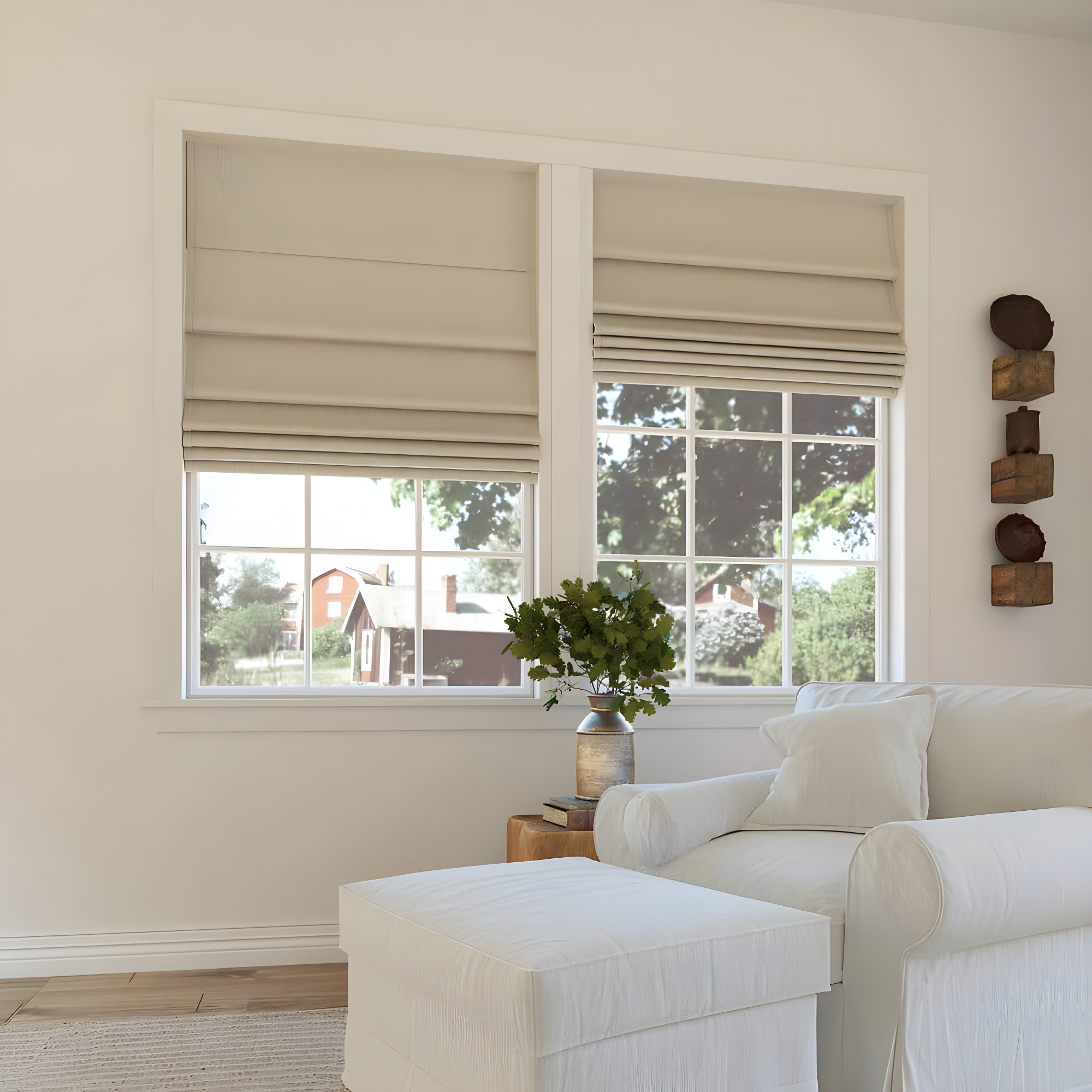 Sun Zero Pryer Textured 100% Blackout Cordless Roman Shade