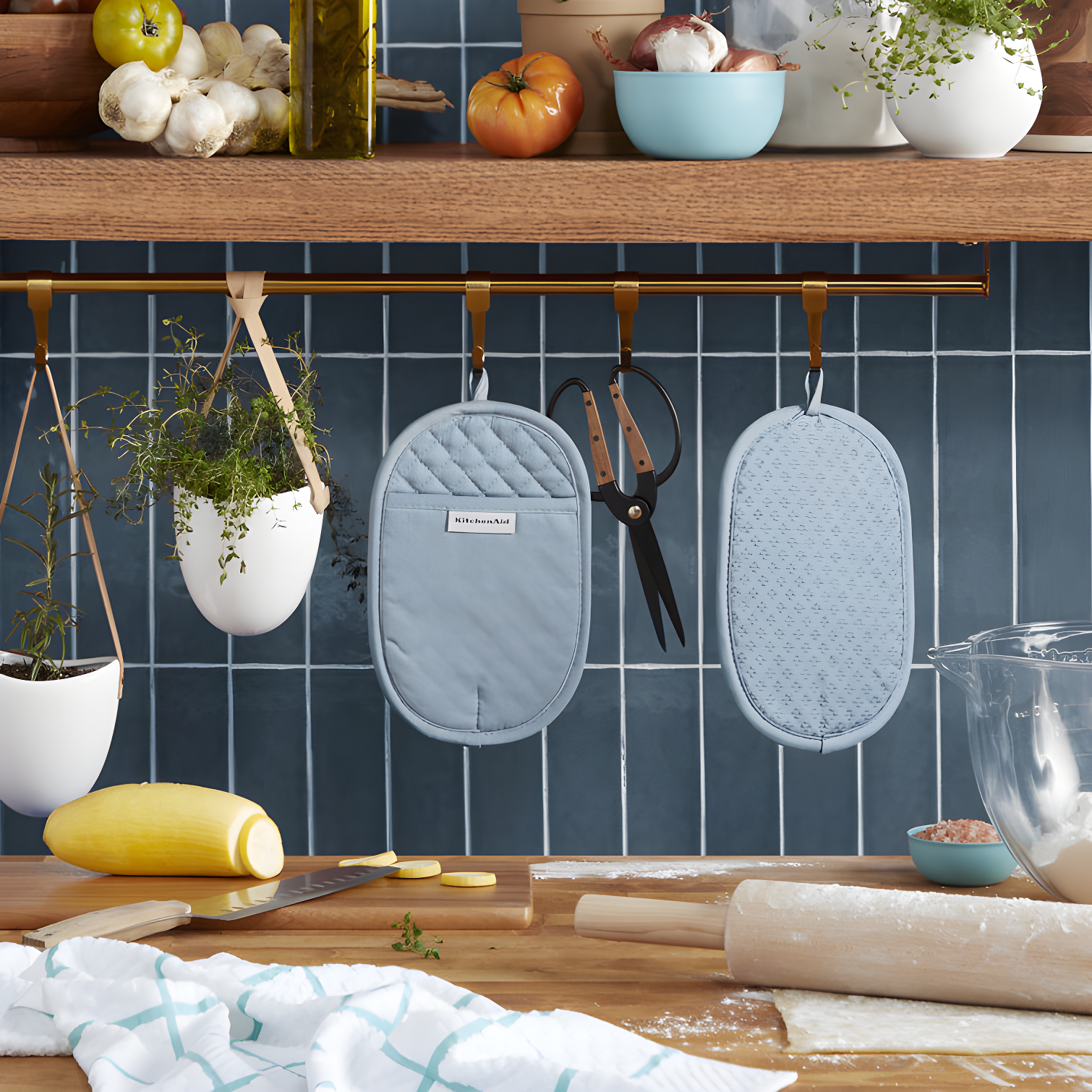 KitchenAid® KitchenAid Asteroid Solid Diamond Potholder (Set of 2)