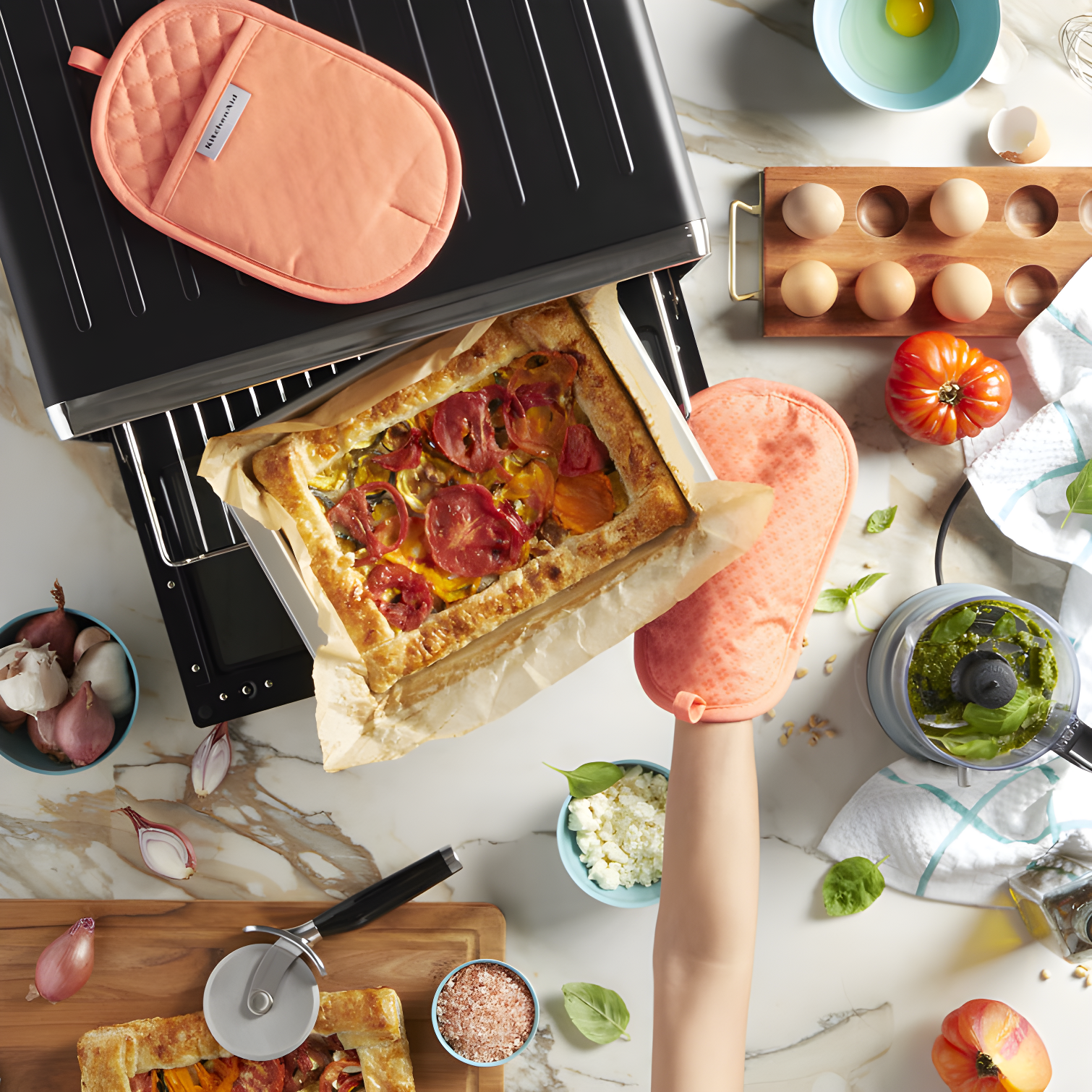 KitchenAid® KitchenAid Asteroid Solid Diamond Potholder (Set of 2)