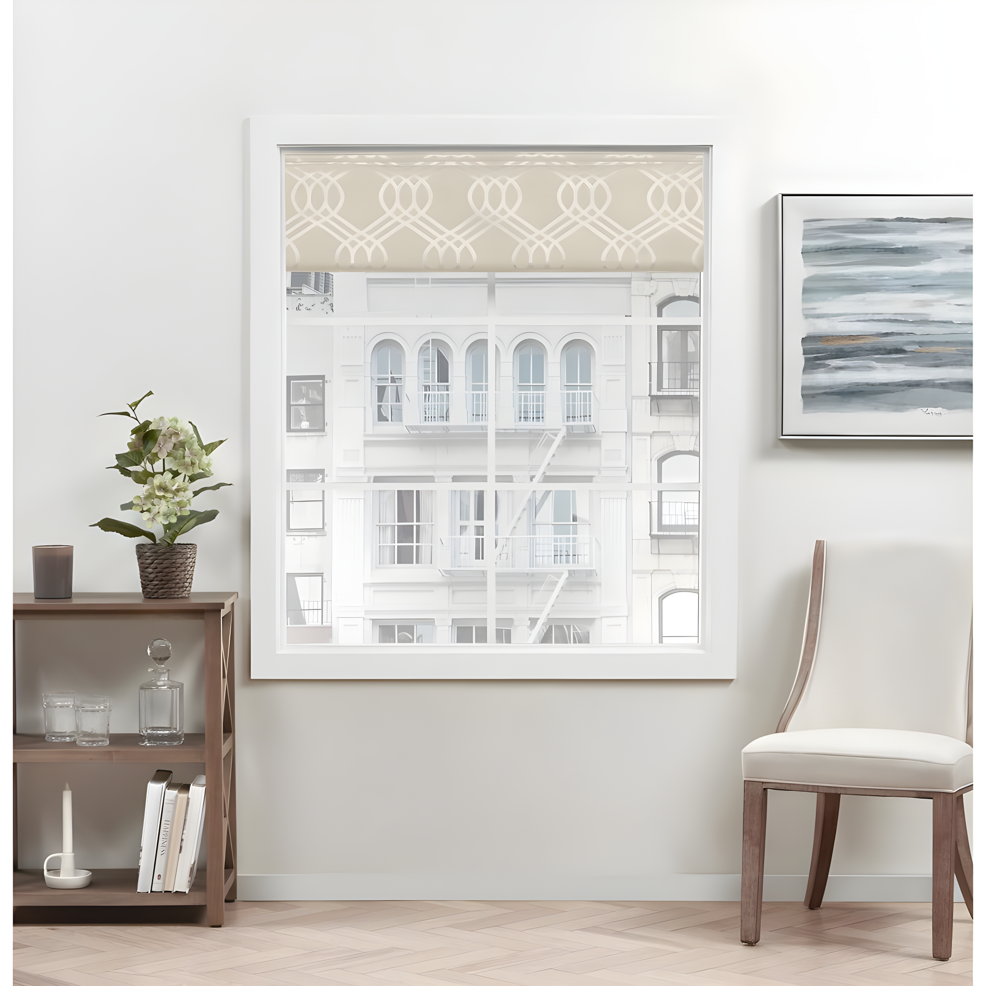 Amalgamated Textiles Exclusive Home Prague Trellis 100% Blackout Roman Shade