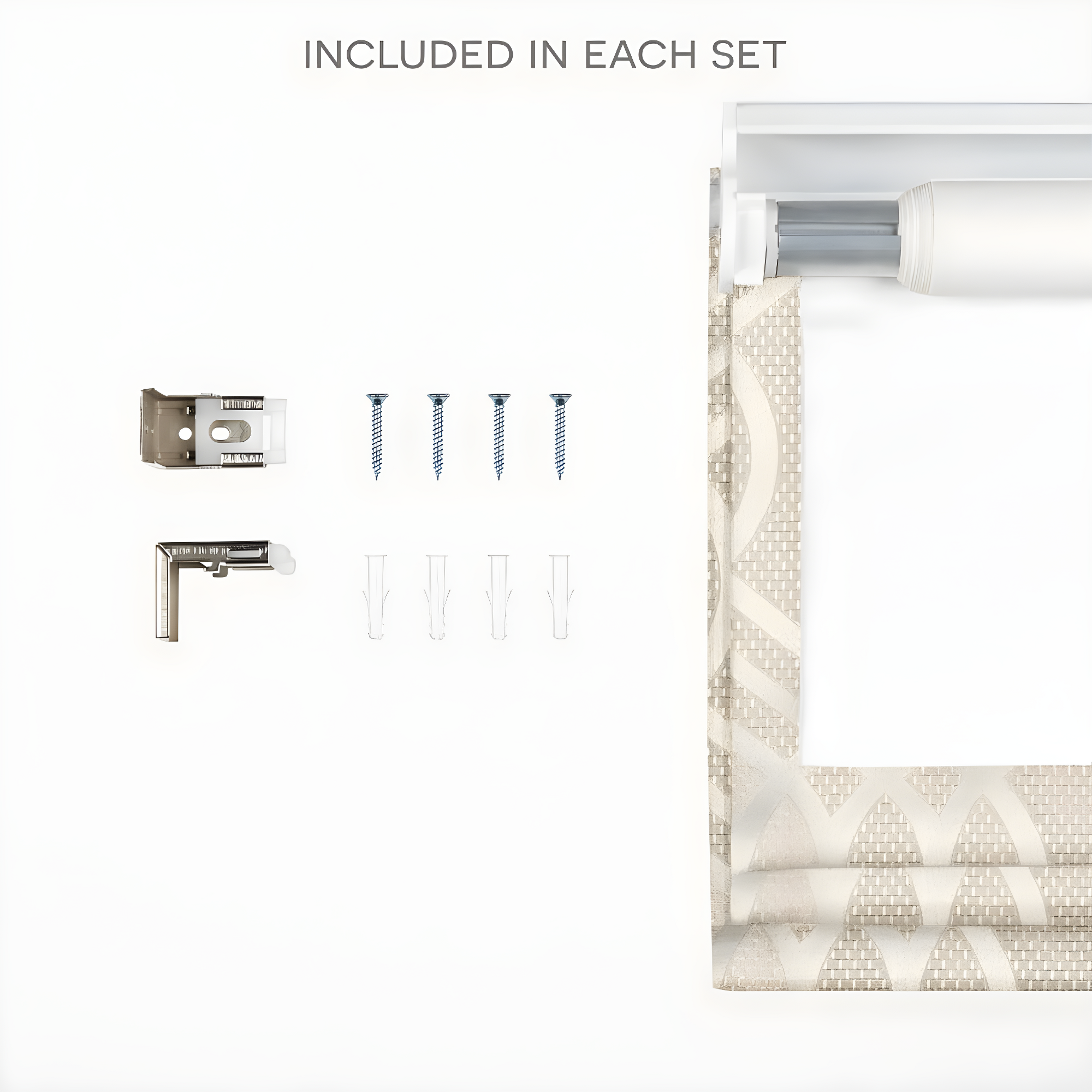 Amalgamated Textiles Exclusive Home Prague Trellis 100% Blackout Roman Shade