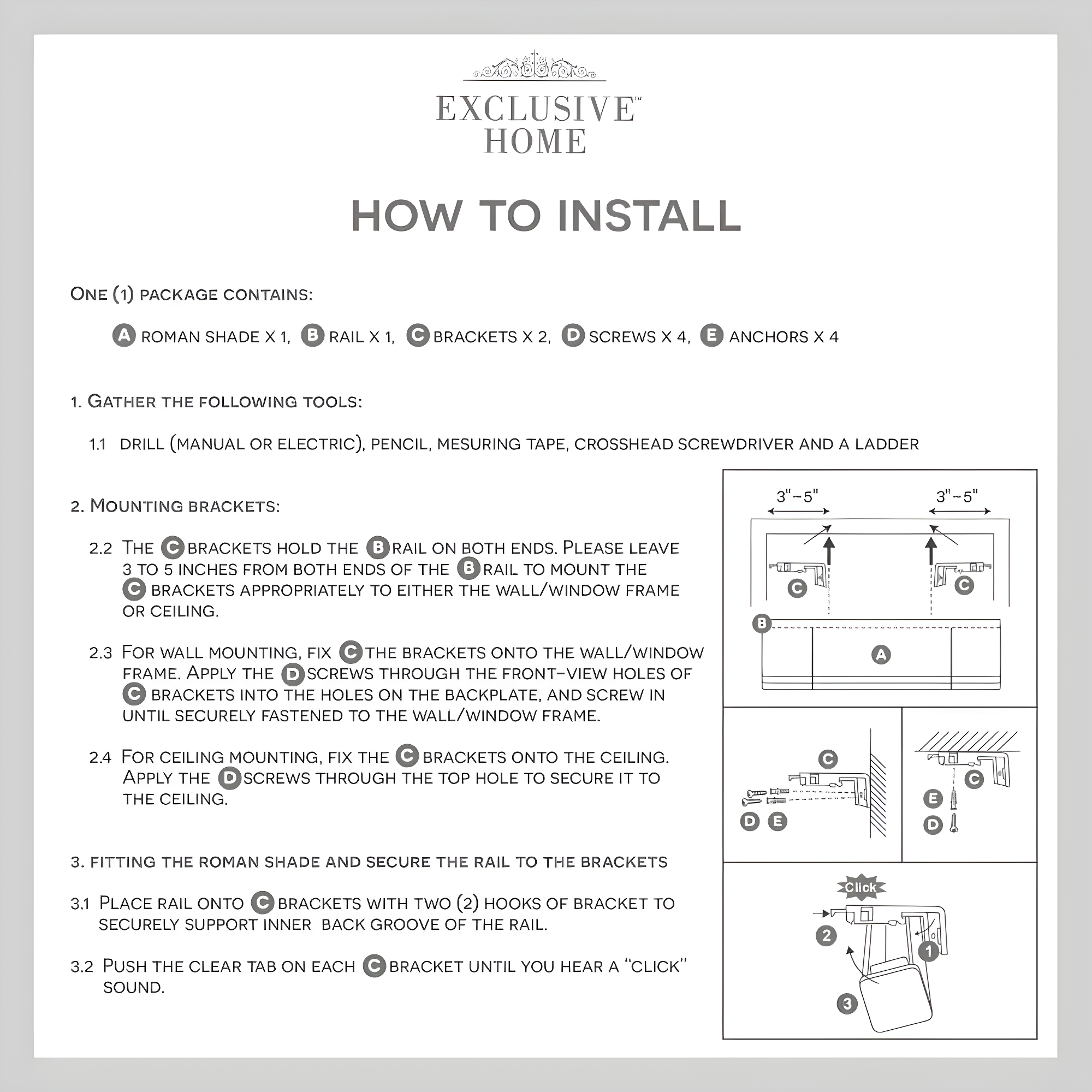 Amalgamated Textiles Exclusive Home Prague Trellis 100% Blackout Roman Shade