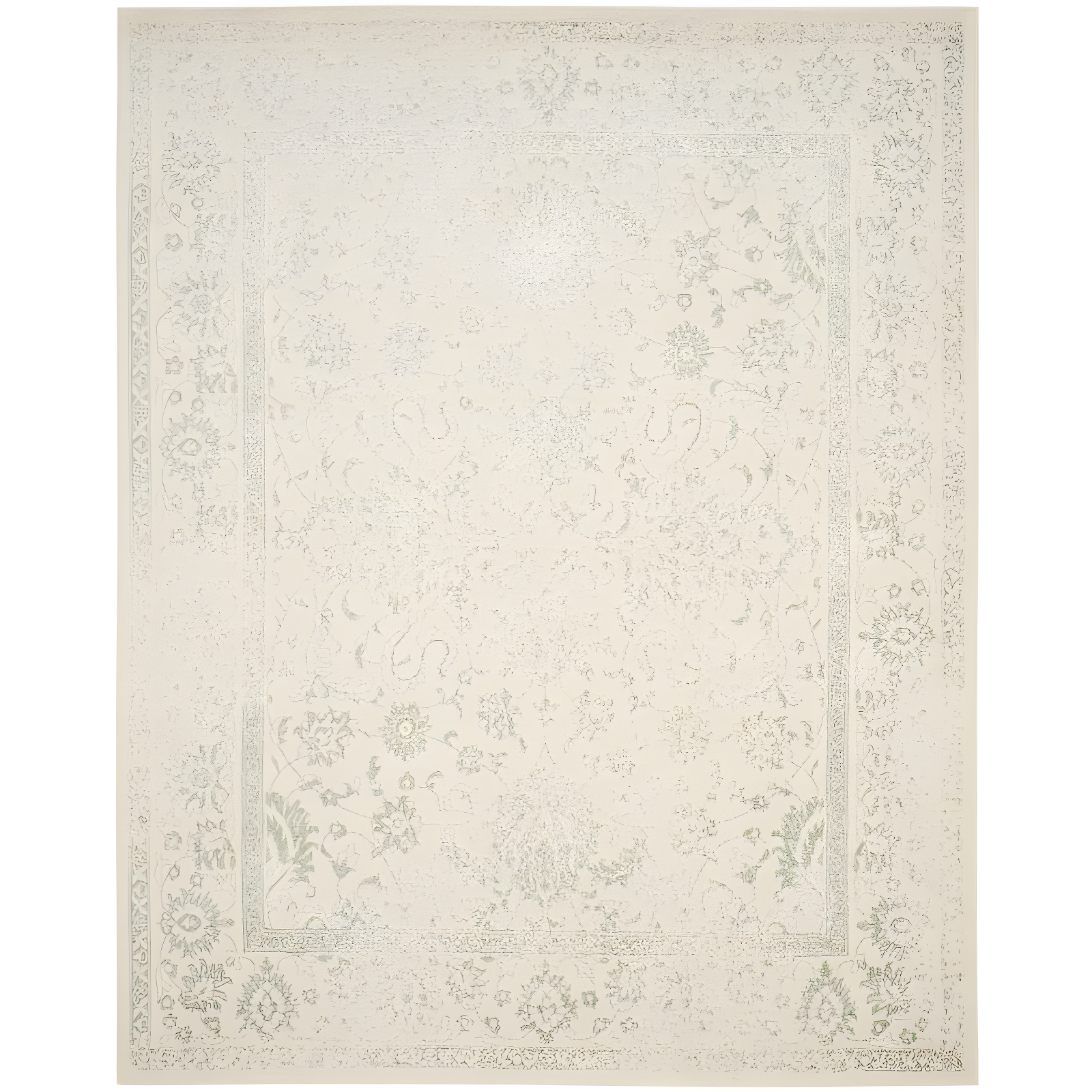 Adirondack ADR109 Machine Made Indoor Area Rug - Ivory/Sage - 10'x14' - Safavieh