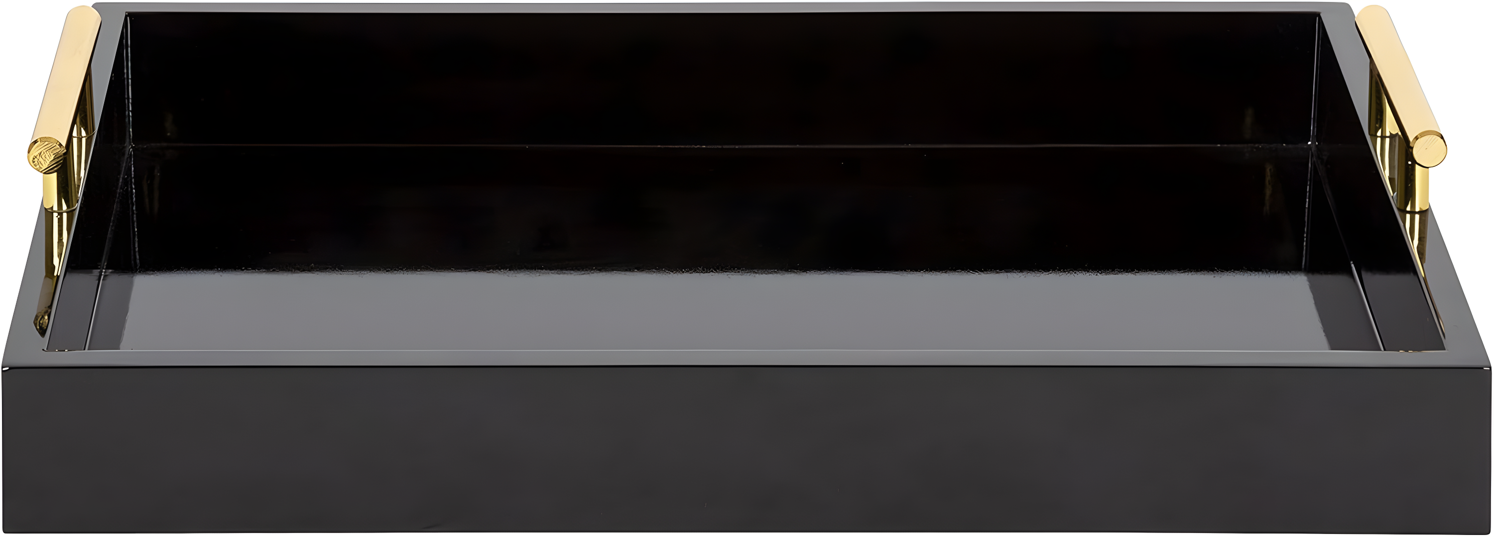 Kate and Laurel Lipton Tray, 16.5x12.25, Black and Gold
