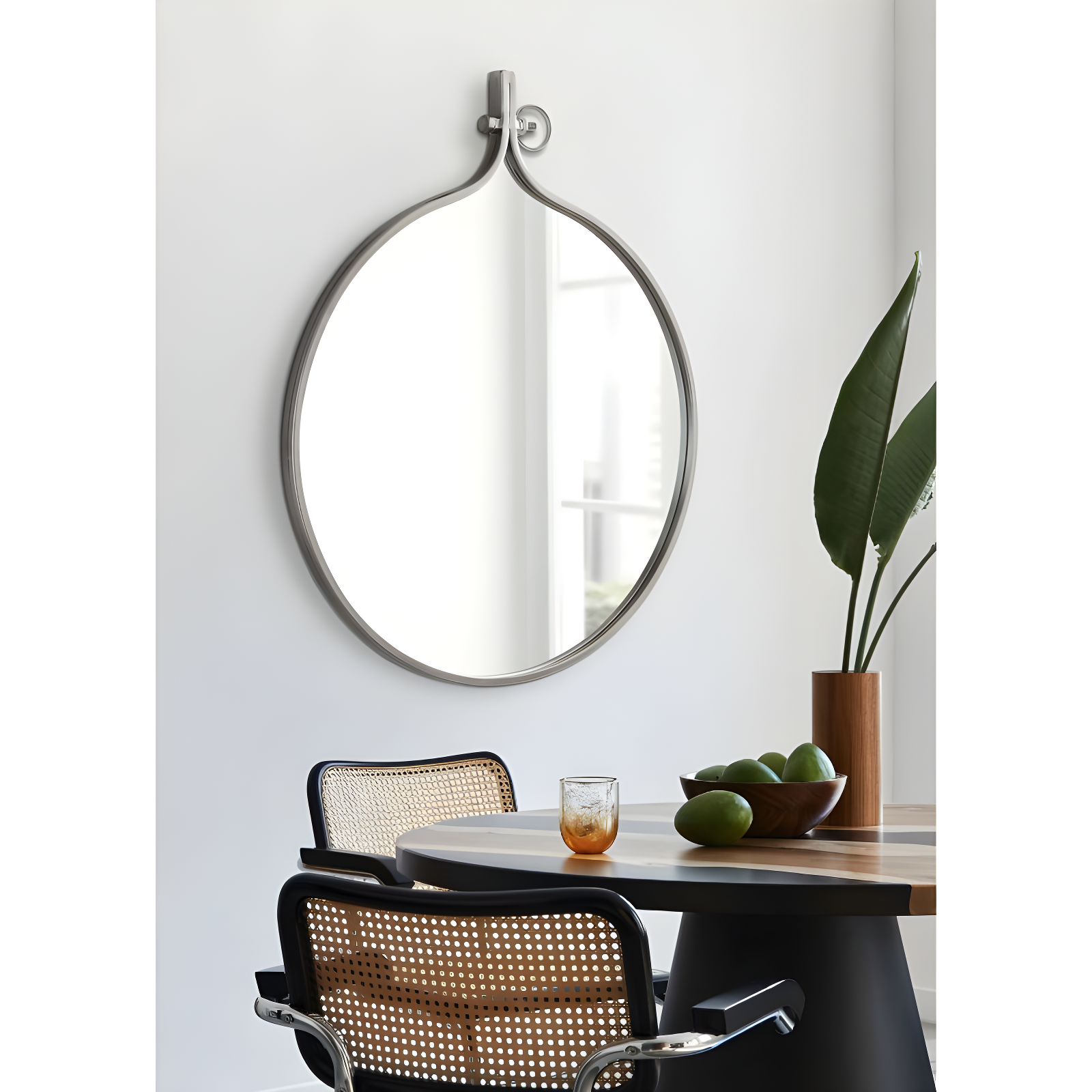 30" x 37" Yitro Metal Framed Wall Mirror Gray - Kate & Laurel All Things Decor