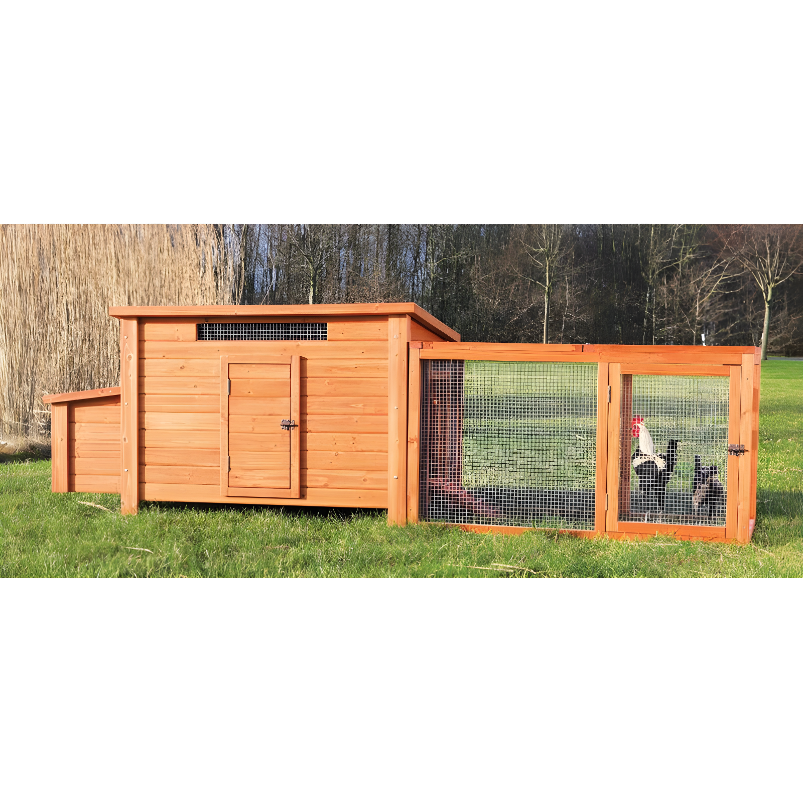 TRIXIE TRIXIE Chicken Outdoor Run with Covered Top, Extension for TRIXIE Chicken Coops