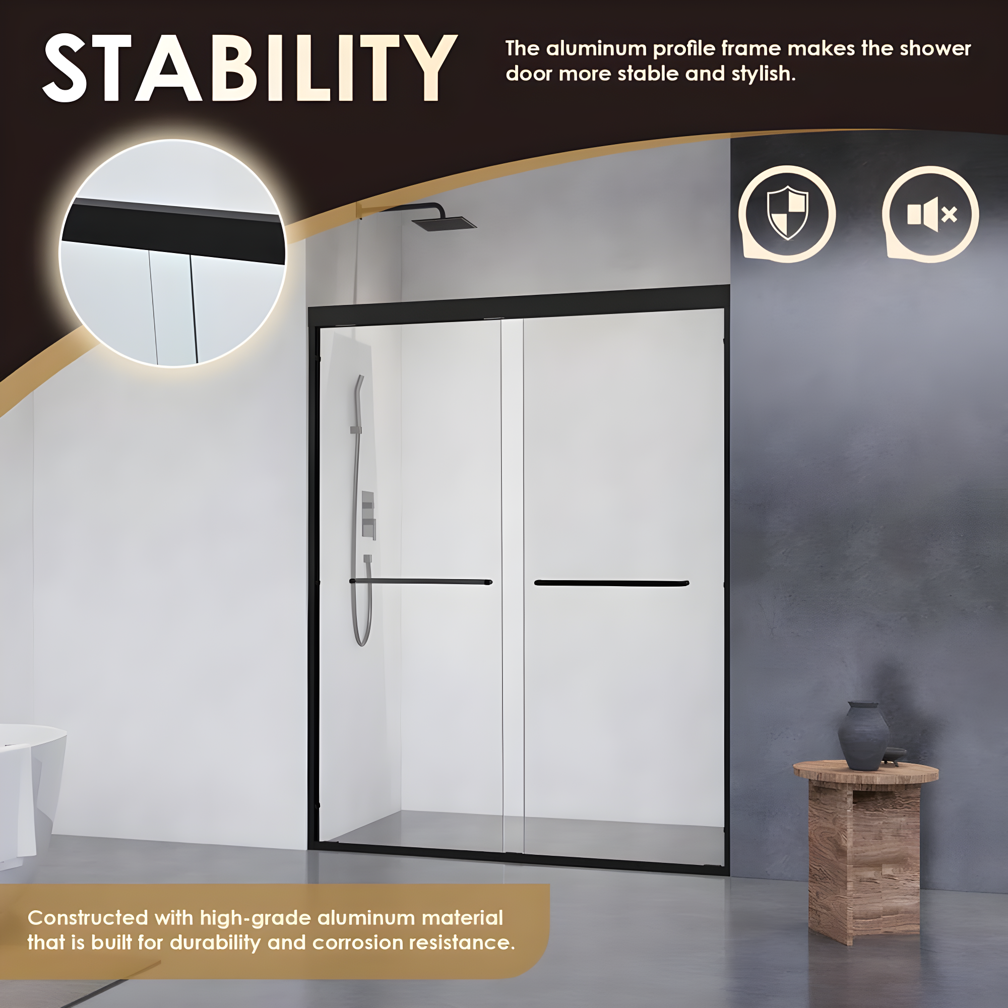 Ennis 60" W x 76" H By Pass Framed Shower Door with Clear Glass