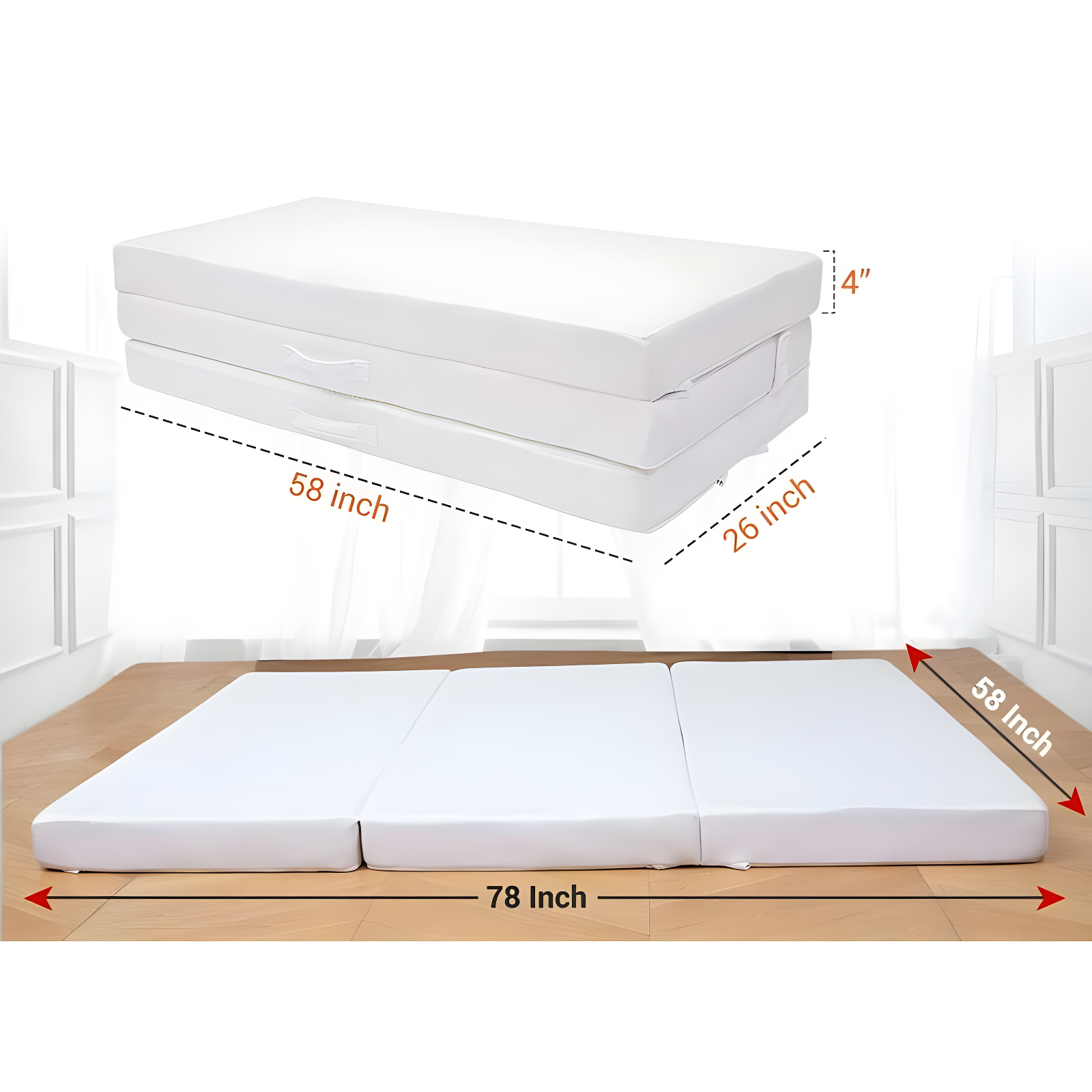 Cheer Collection Cheer Collection 4'' Plush Memory Foam Mattress