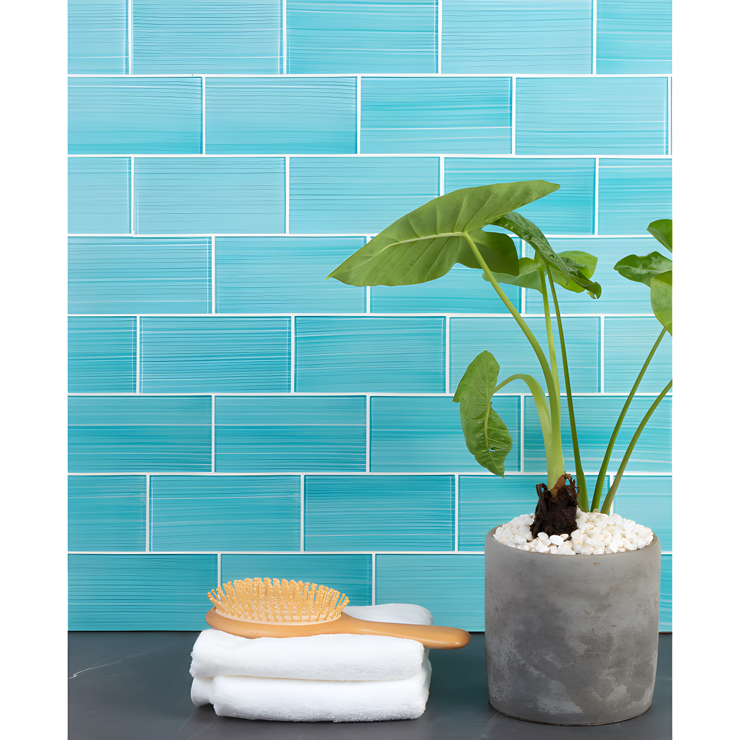 Hand Painted Series 3'' W x 6'' L Glass Peel and Stick Subway Tile
