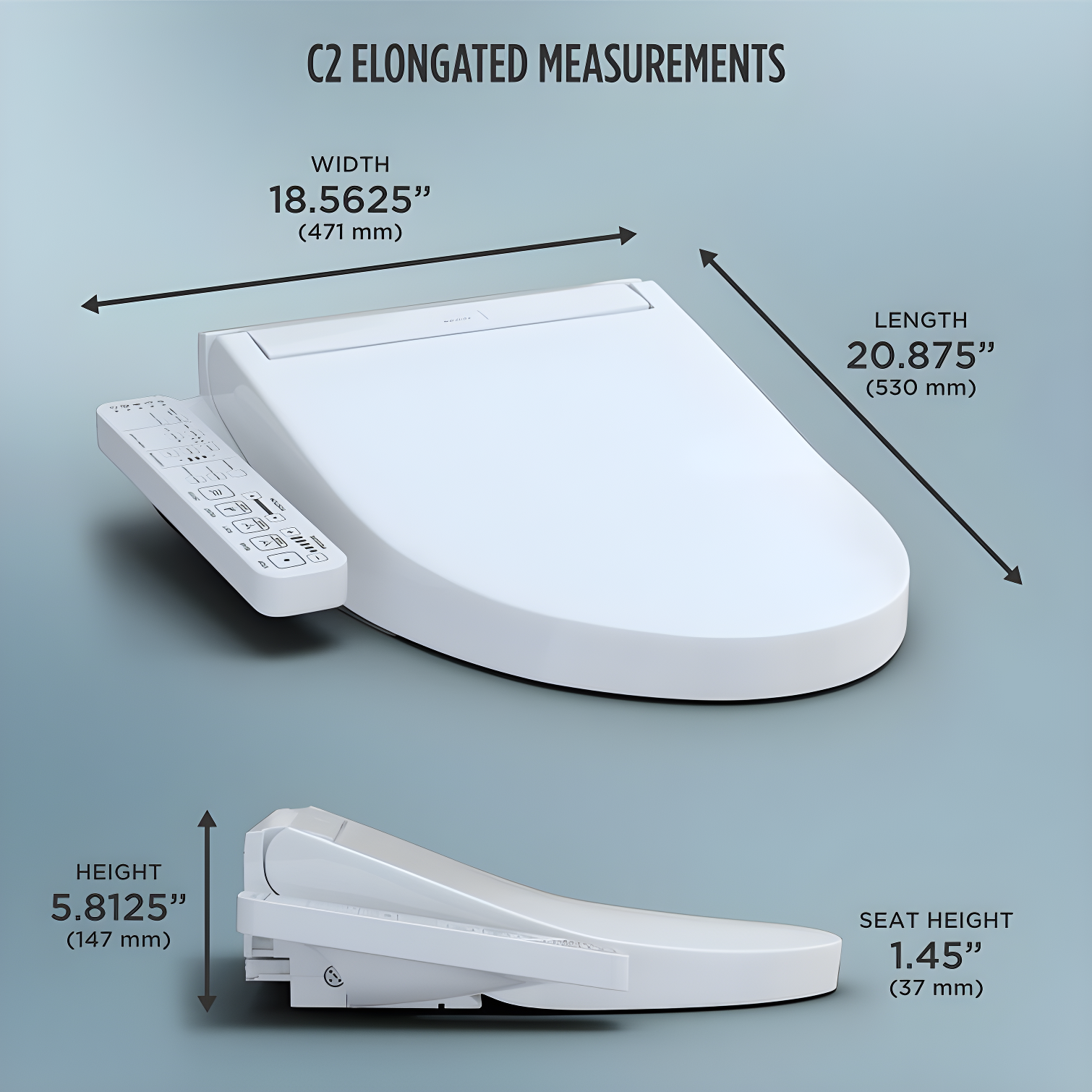 Washlet® C2 Electronic Toilet Elongated Bidet Seat