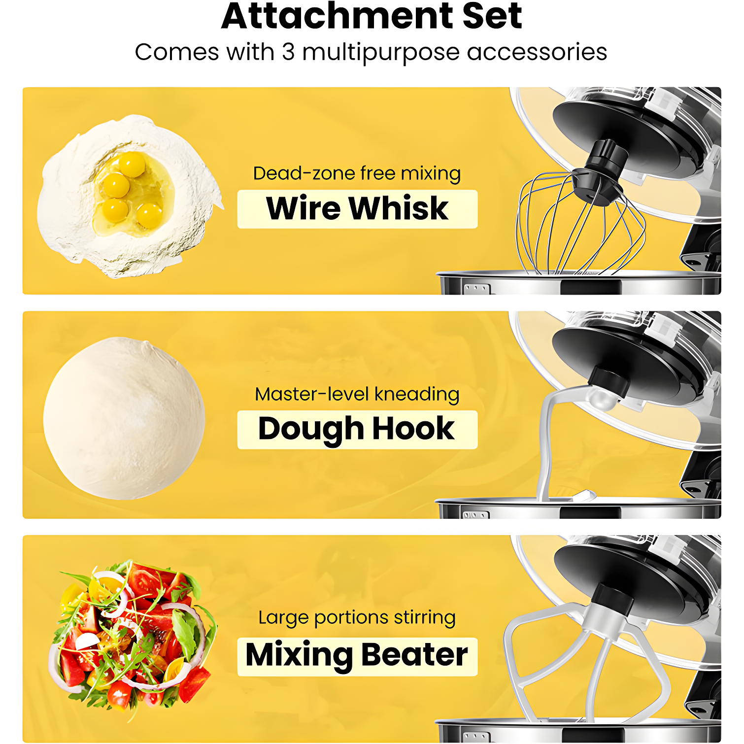 VIVOHOME X002DW09A5 660W 10 Speed 6 Quart Tilt-Head Stand Mixer