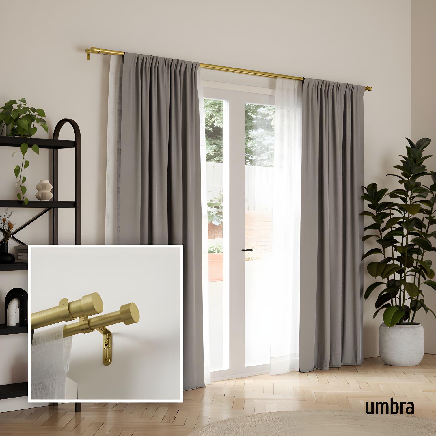 Cappa Drapery Solutions Double Curtain Rod
