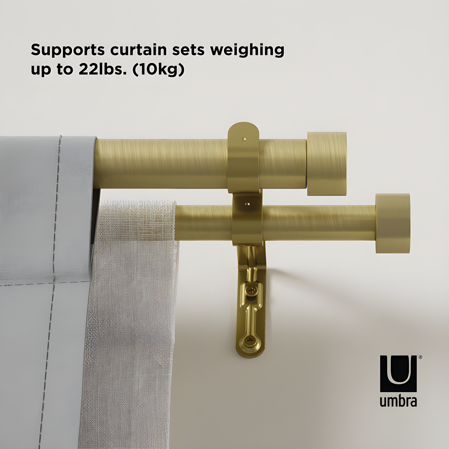 Cappa Drapery Solutions Double Curtain Rod