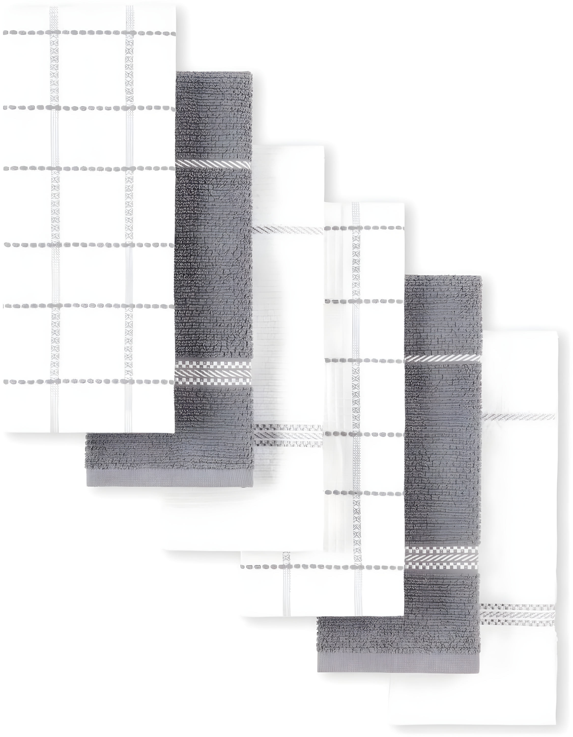 Martha Stewart Martha Stewart Modern Waffle Kitchen Towel Set 6-Pack, Linen, 16"x28" (Set of 6)
