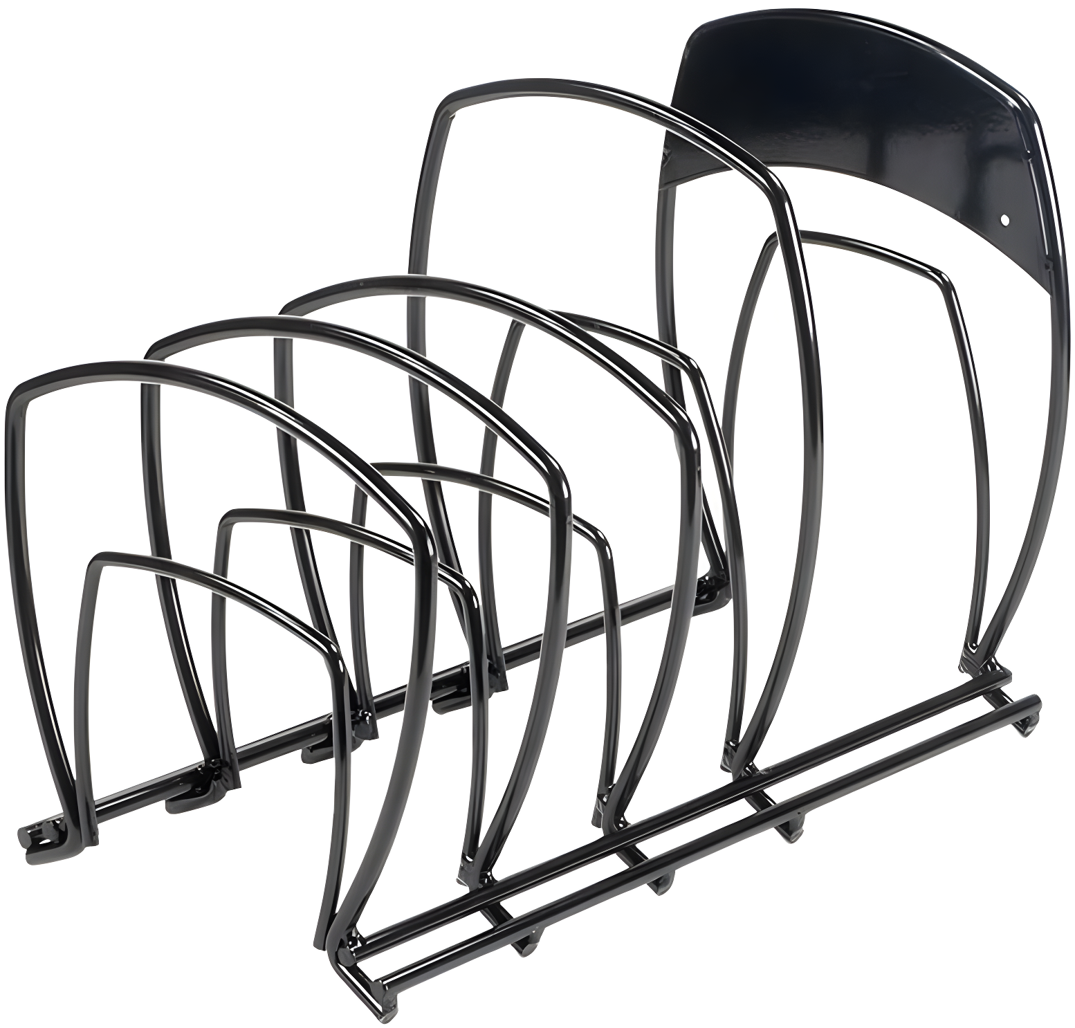 Lodge Steel 5 Tier Cookware Organizer, Kitchen Space Saver, 11 x 8 x 14in, Black