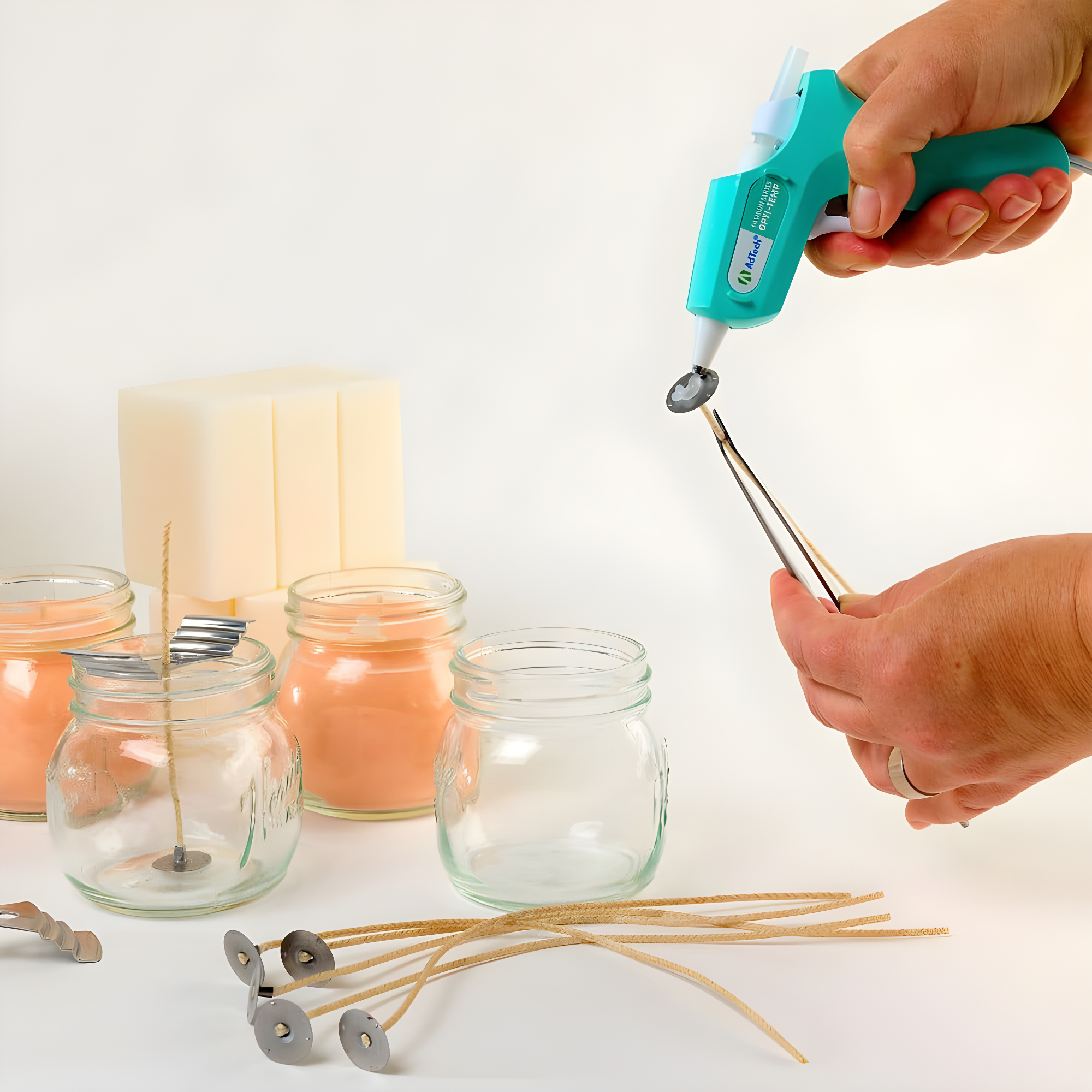 AdTech 4" 4.4lb Box of Mini Size Multi-Temp Hot Glue Sticks, Clear