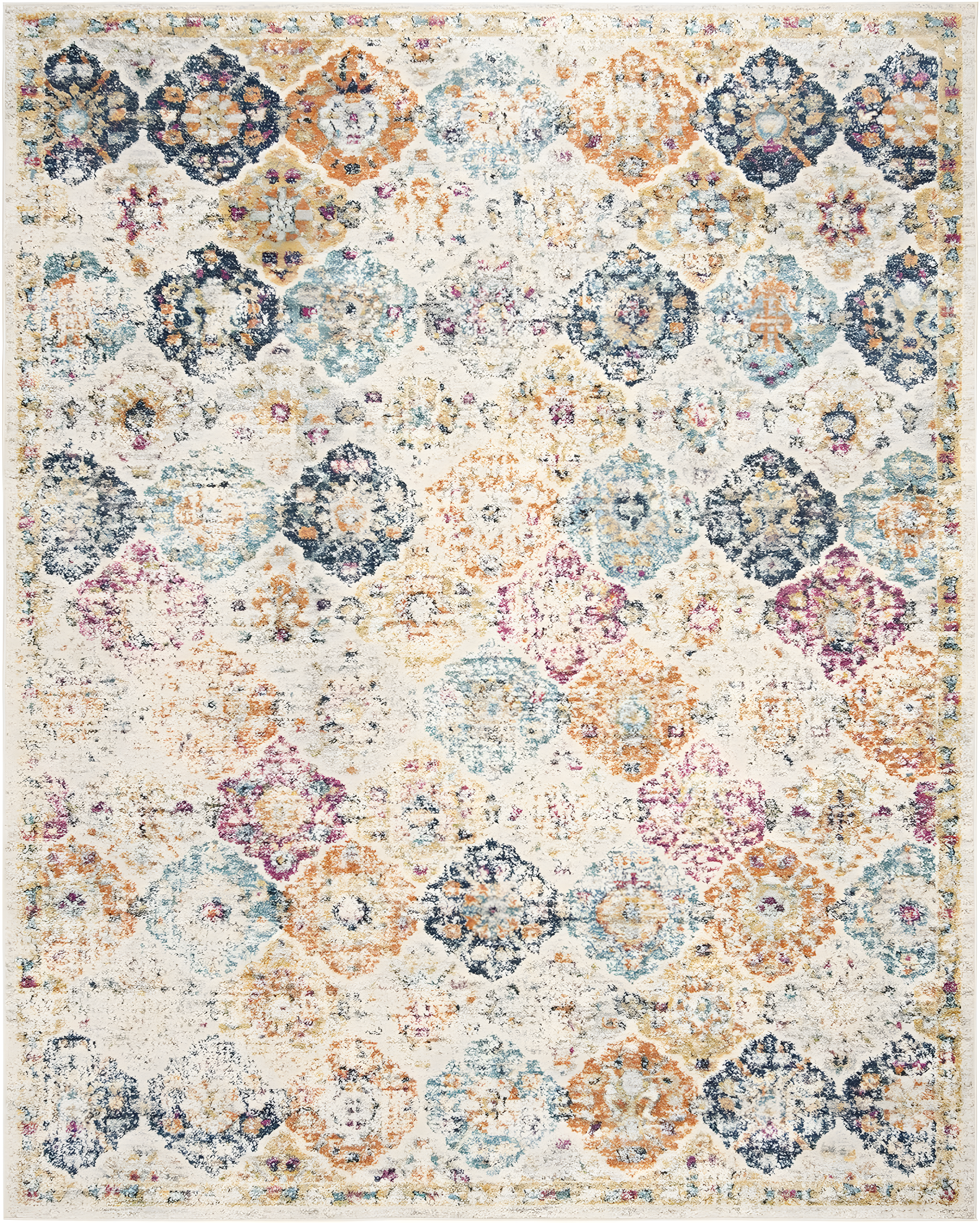 Madison MAD611 Power Loomed Indoor Area Rug - Cream/Multi - 10'x14' - Safavieh