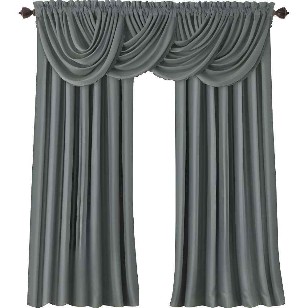 All Seasons Single Blackout Window Curtain Panel - 52" x 95" - Black - Elrene Home Fashions