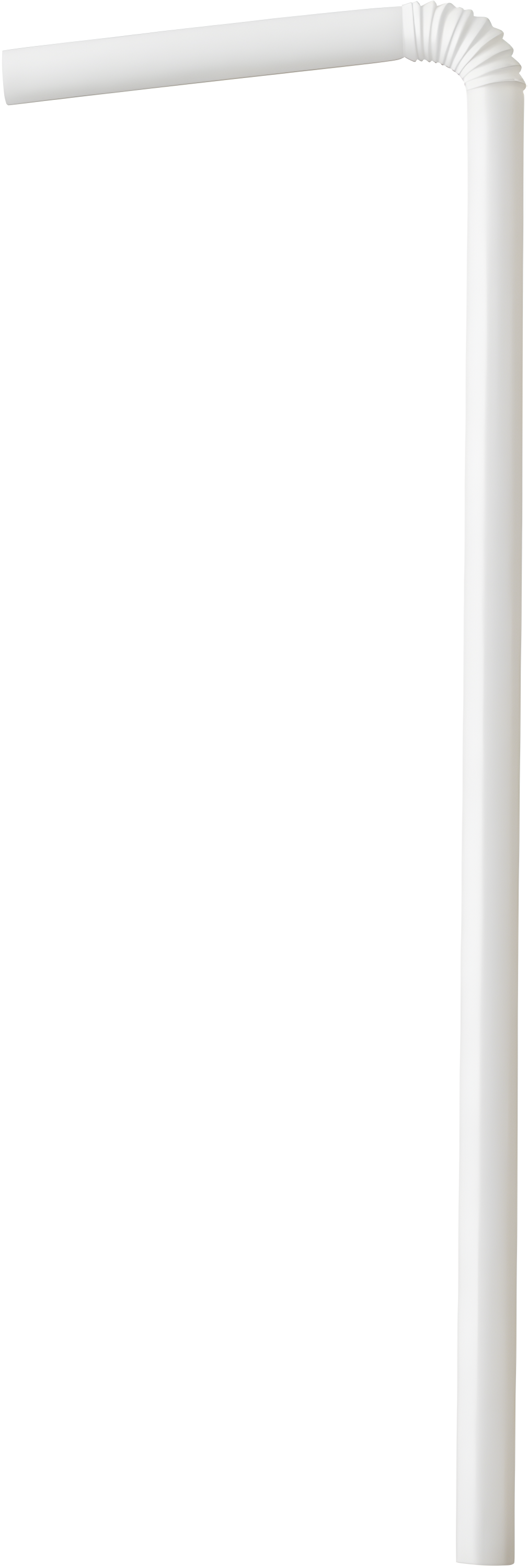 CrystalWare 7.75” Flexible Wrapped Straws 400 Per Pack - White