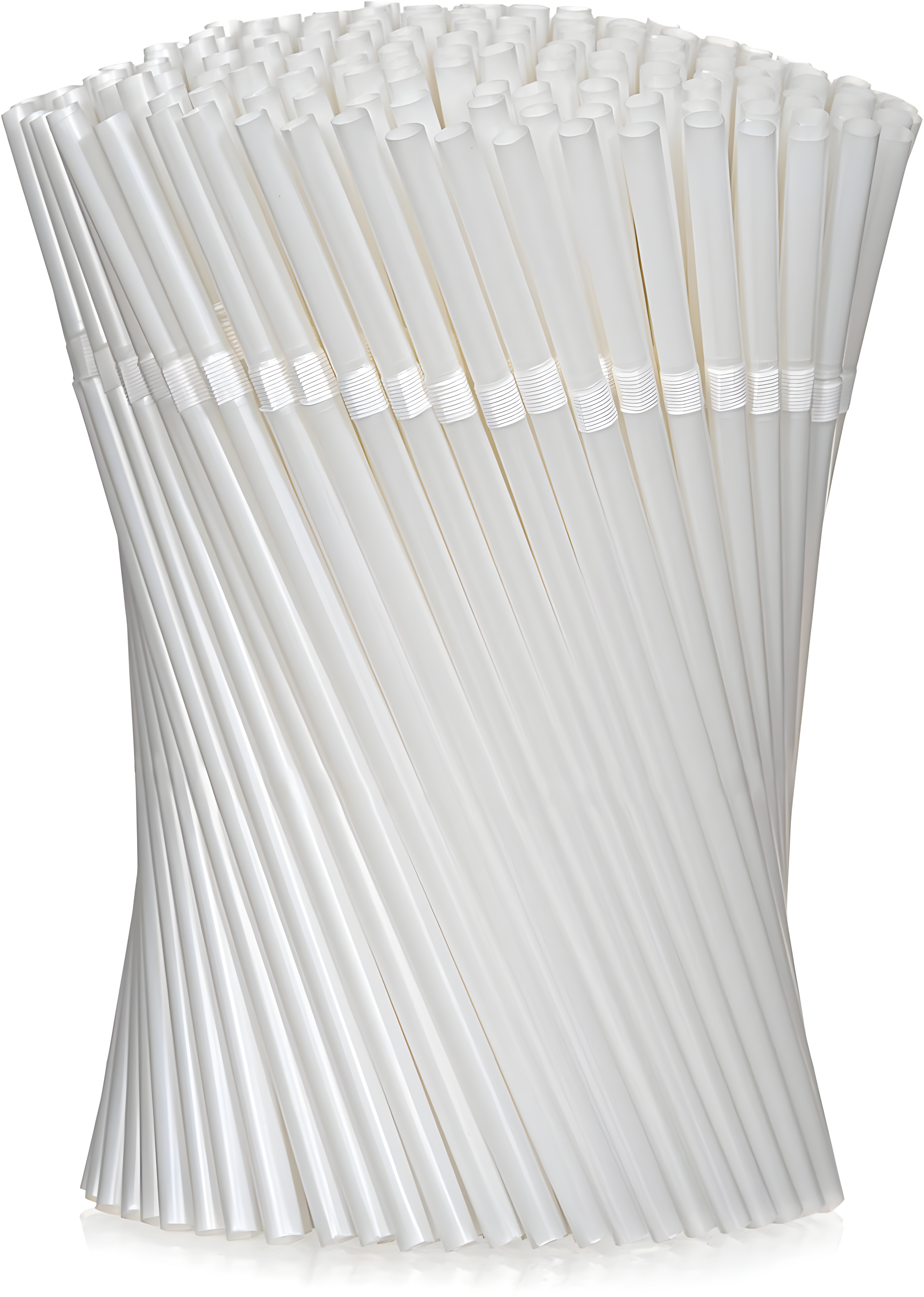 CrystalWare 7.75” Flexible Wrapped Straws 400 Per Pack - White