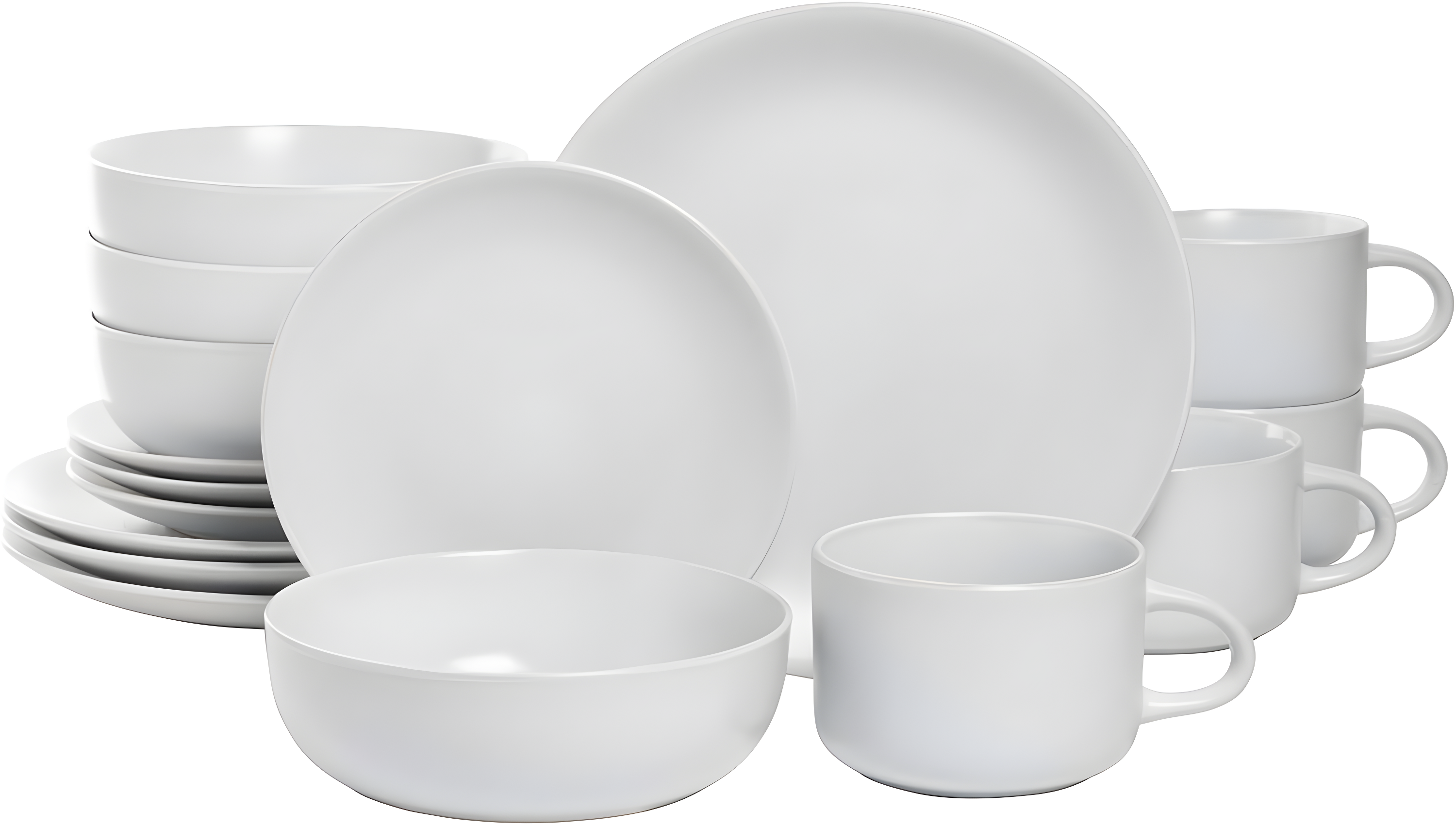 Wazee Matte 16 Piece Dinnerware Set, Service for 4