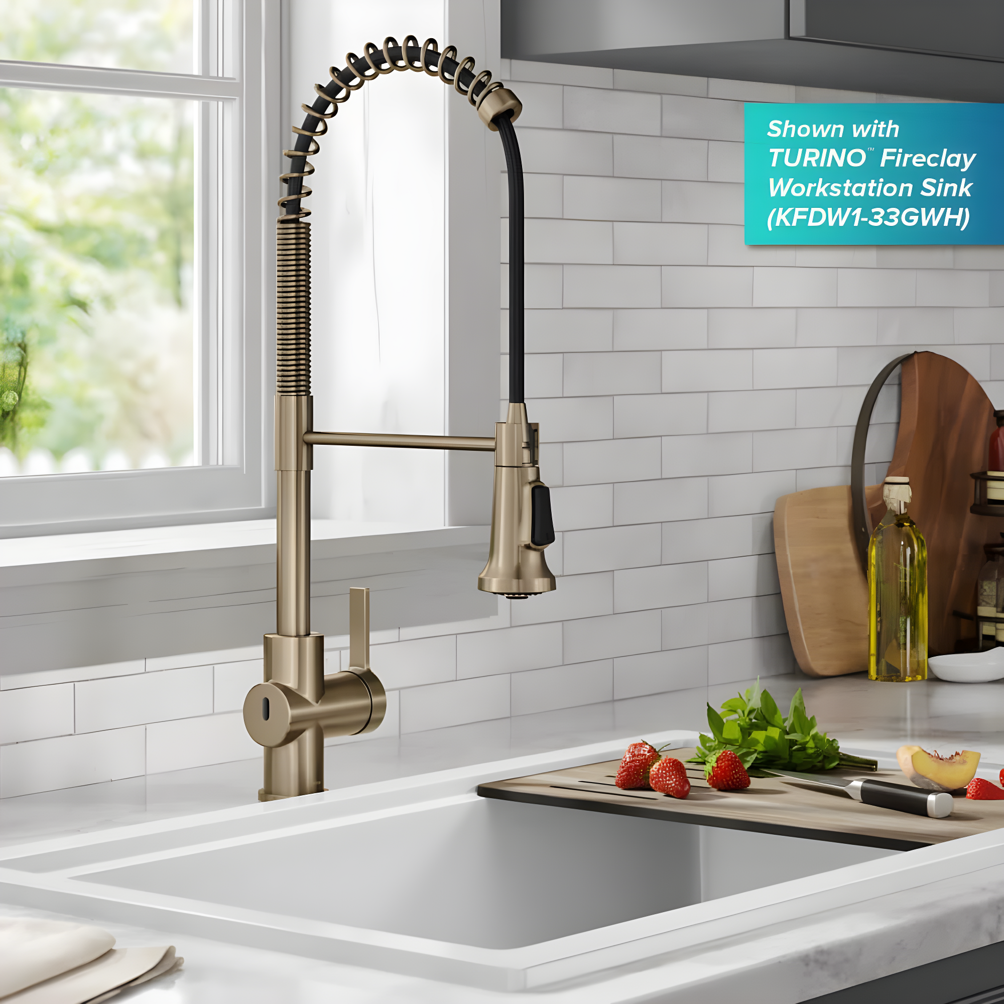 KRAUS Britt Touchless Sensor Commercial Single Handle Pull Down Kitchen Faucet