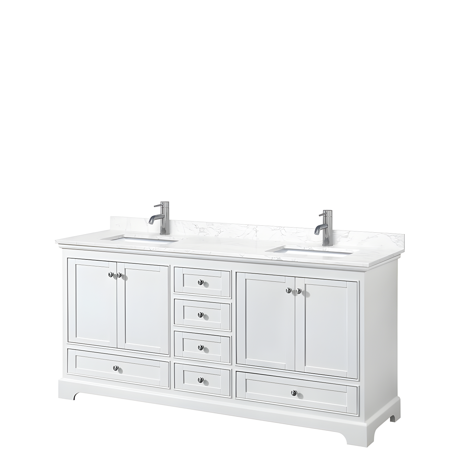 Wyndham Collection Deborah 72" Double Bathroom Vanity Set & Reviews | Wayfair