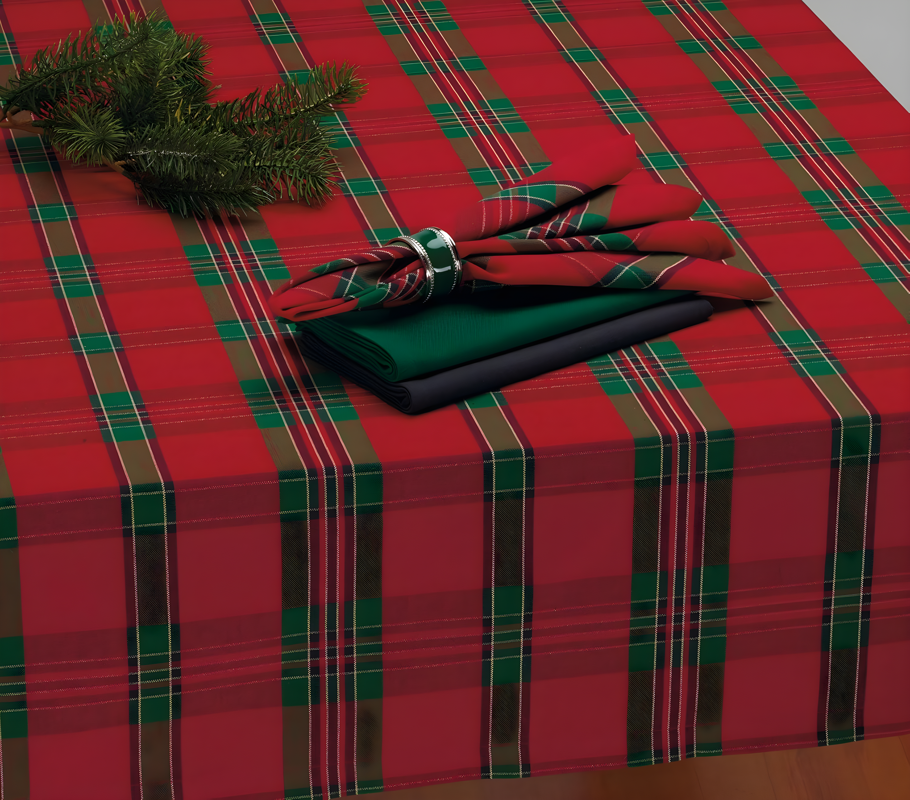 Design Imports  Solid Cotton Napkin Set 6 Piece, Dark Green, 20X20"