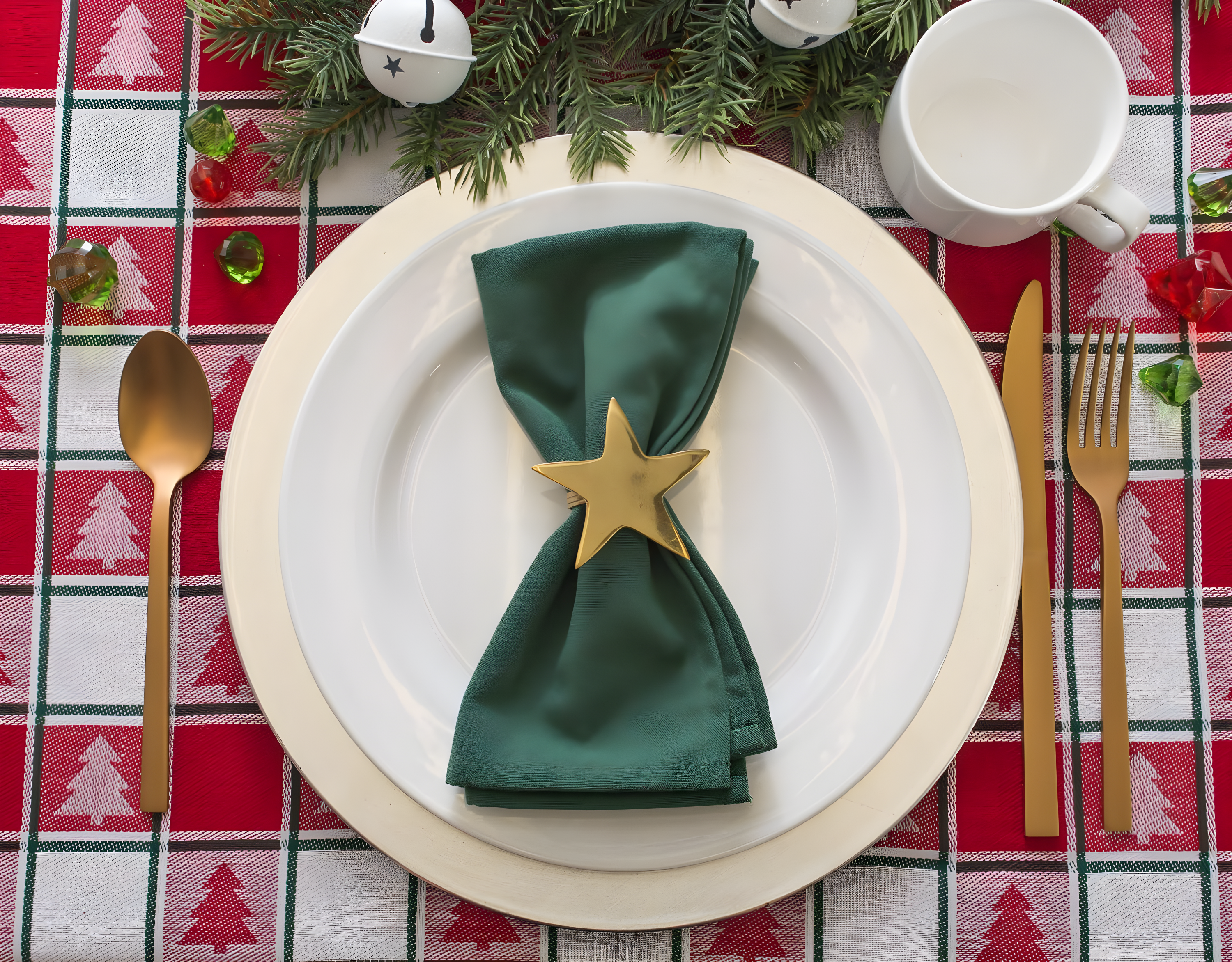 Design Imports  Solid Cotton Napkin Set 6 Piece, Dark Green, 20X20"