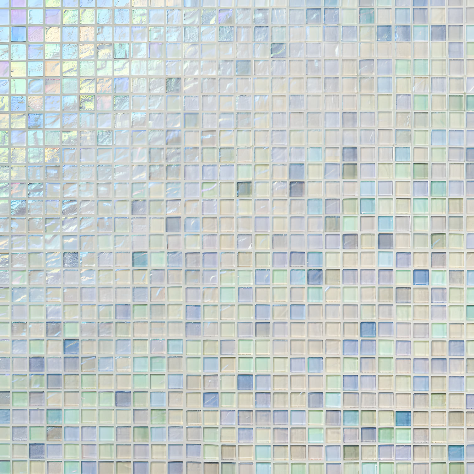 Speckle 11.73" x 11.73" Iridescent 1" Squares Glass Mosaic Wall Tile (0.95 Sq. Ft. / Sheet)