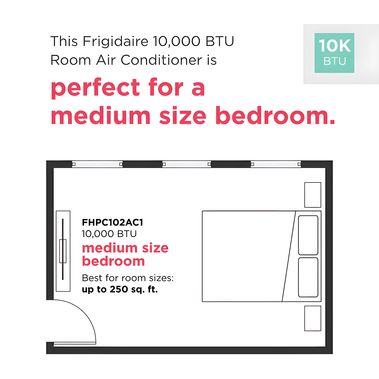 Frigidaire 3-in-1 Portable Room Air Conditioner 10,000 BTU (ASHRAE) / 6,500 BTU (DOE)