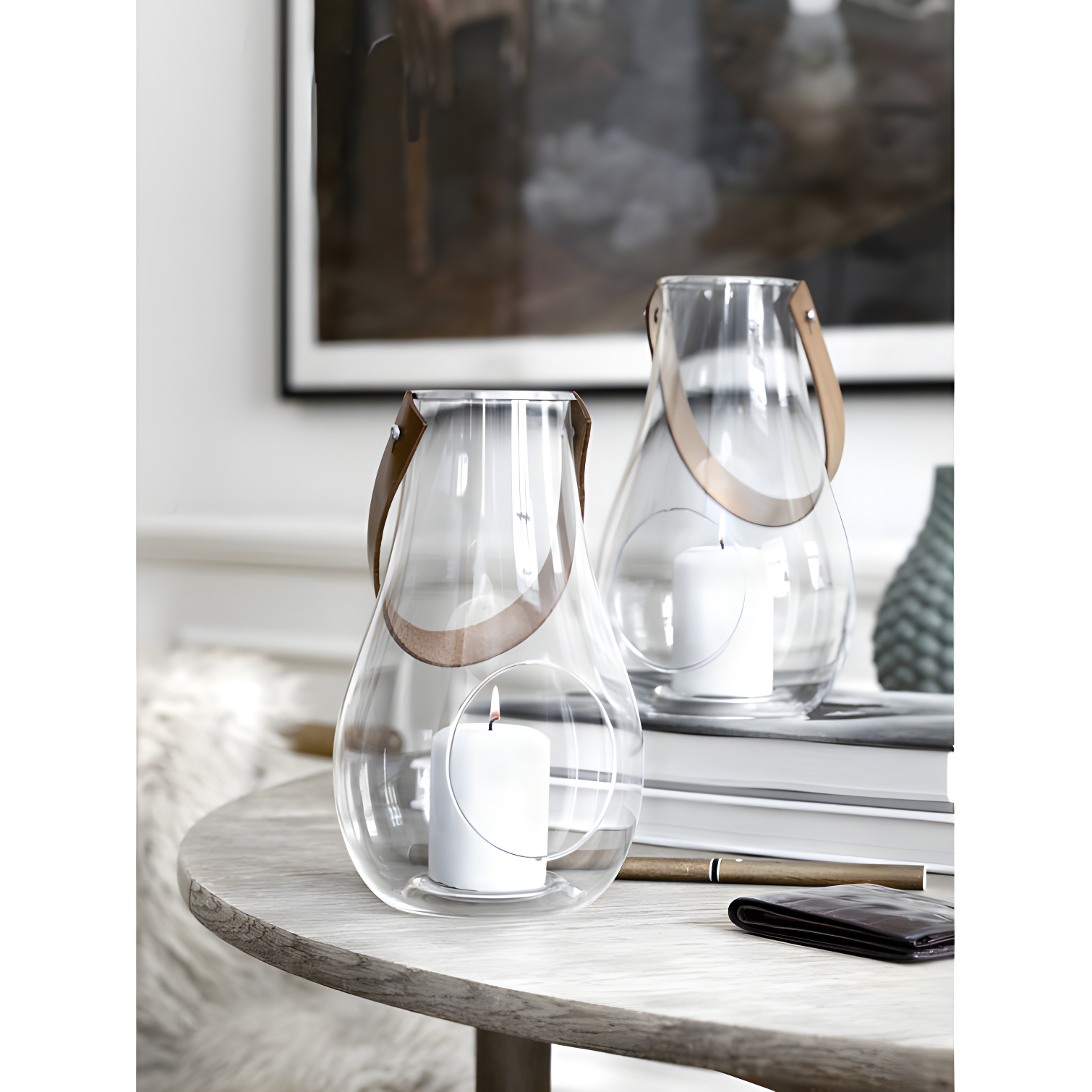 Glass Tabletop Lantern