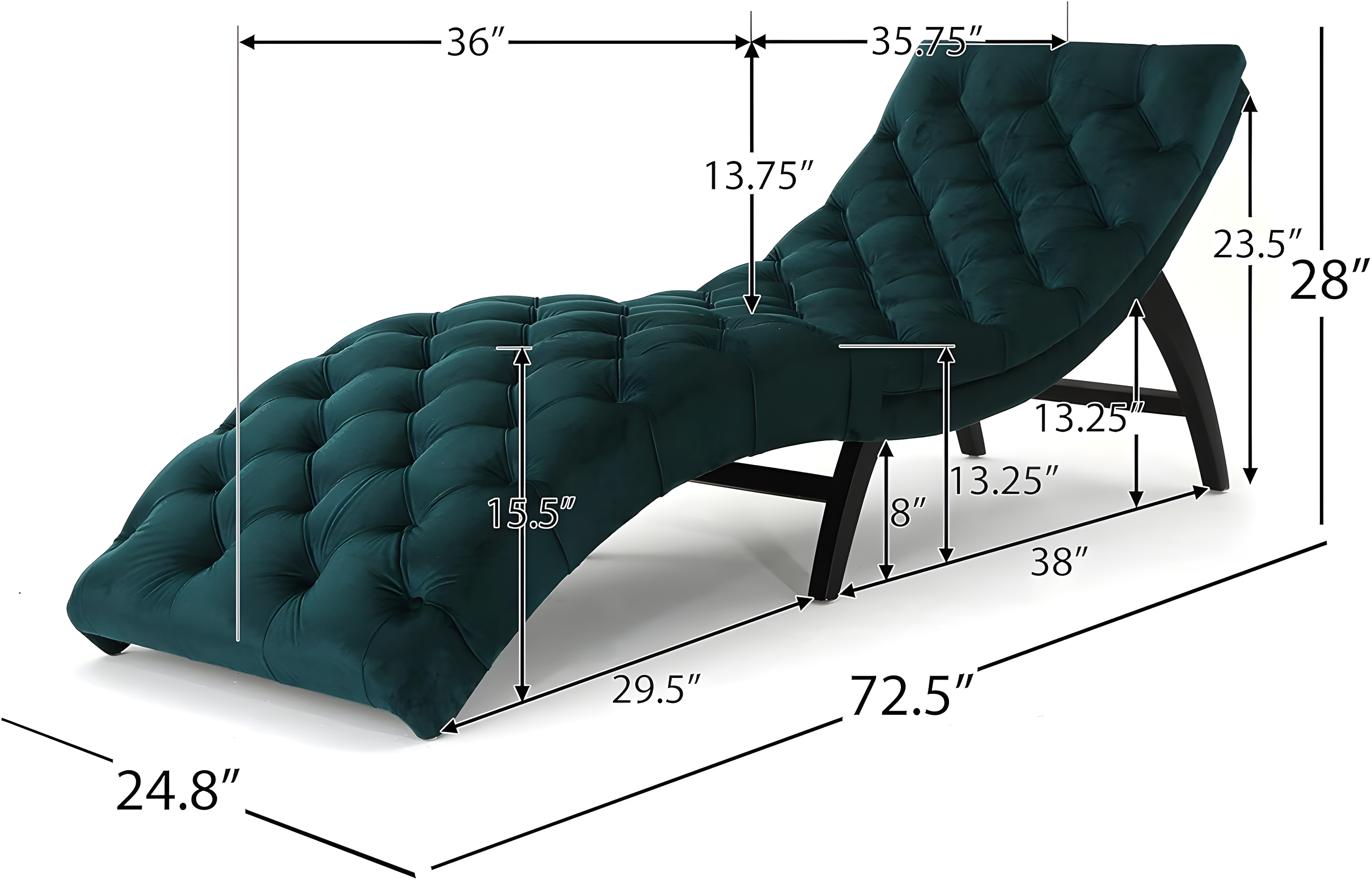 Grovelane Comfortable Velvet Chaise Lounge For Relaxation And Style Enhancement