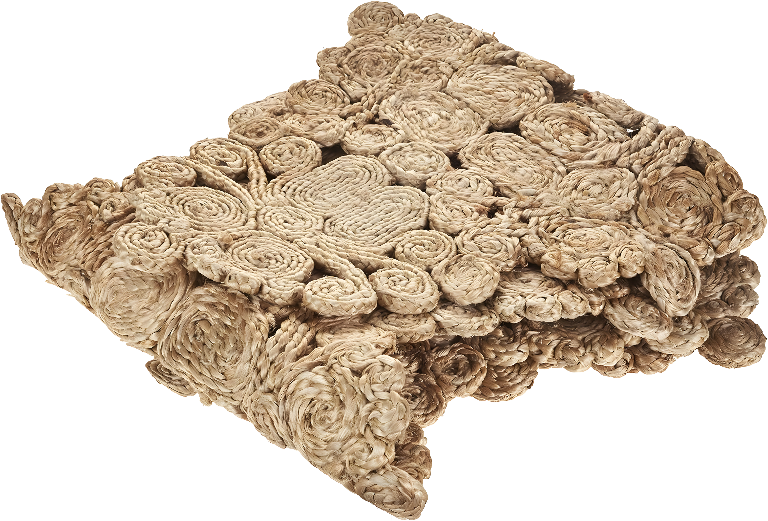 LR Home Hugo Solid Jute Table Runner, Natural 6’8” Length