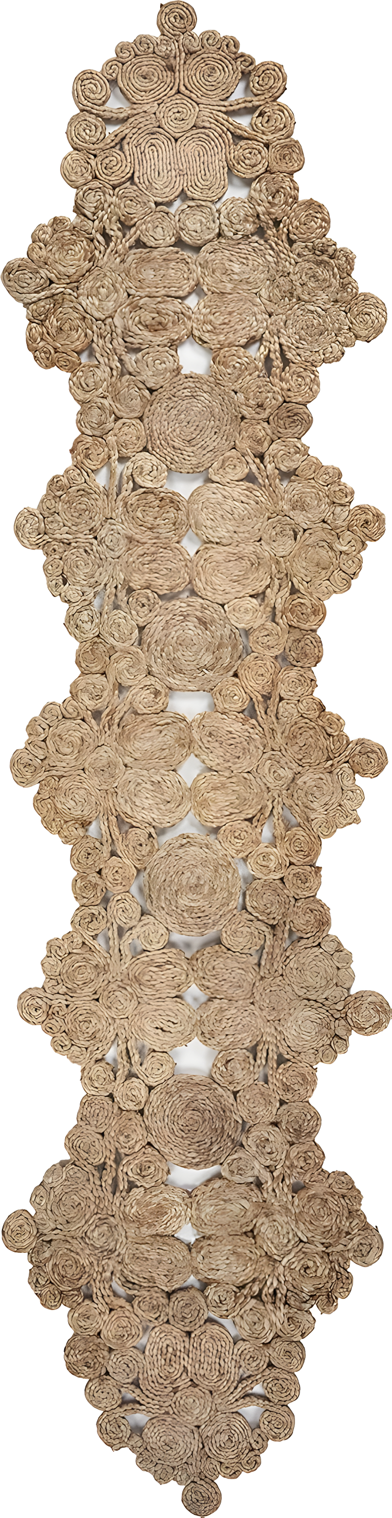 LR Home Hugo Solid Jute Table Runner, Natural 6’8” Length