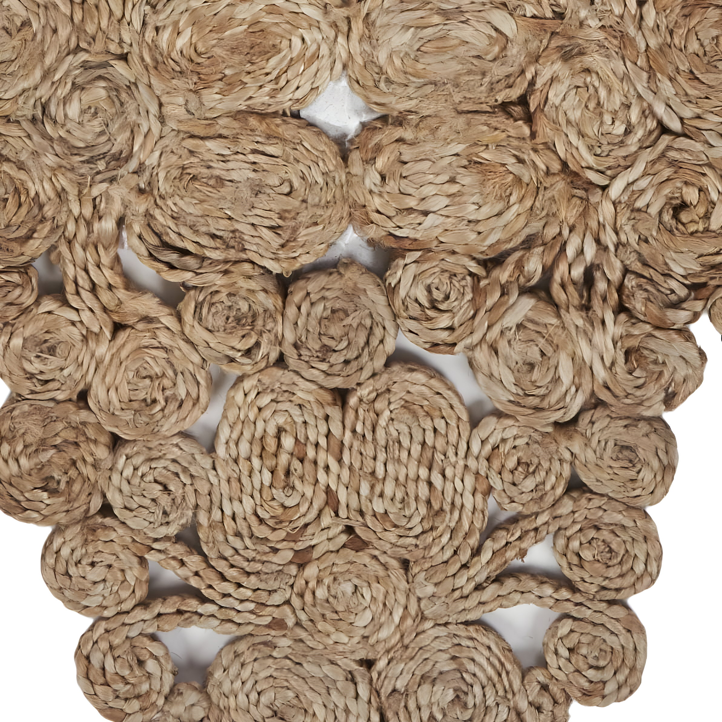 LR Home Hugo Solid Jute Table Runner, Natural 6’8” Length